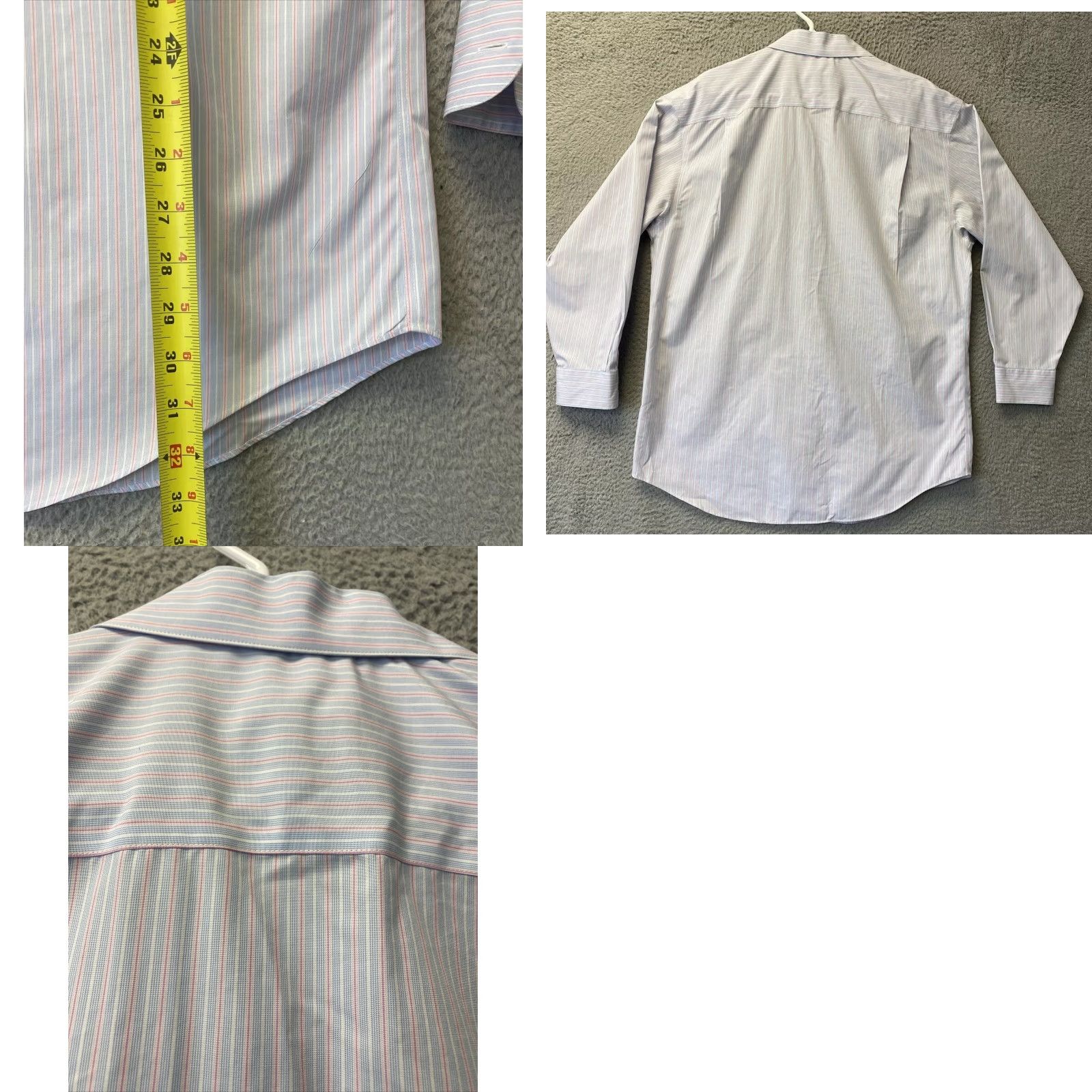 Pronto Uomo Pronto Uomo Non-Iron Long Sleeve Dress Shirt Men Size 16.5 32/33 Striped Cotton Multicolor Business Casual Size 42R - 8 Thumbnail