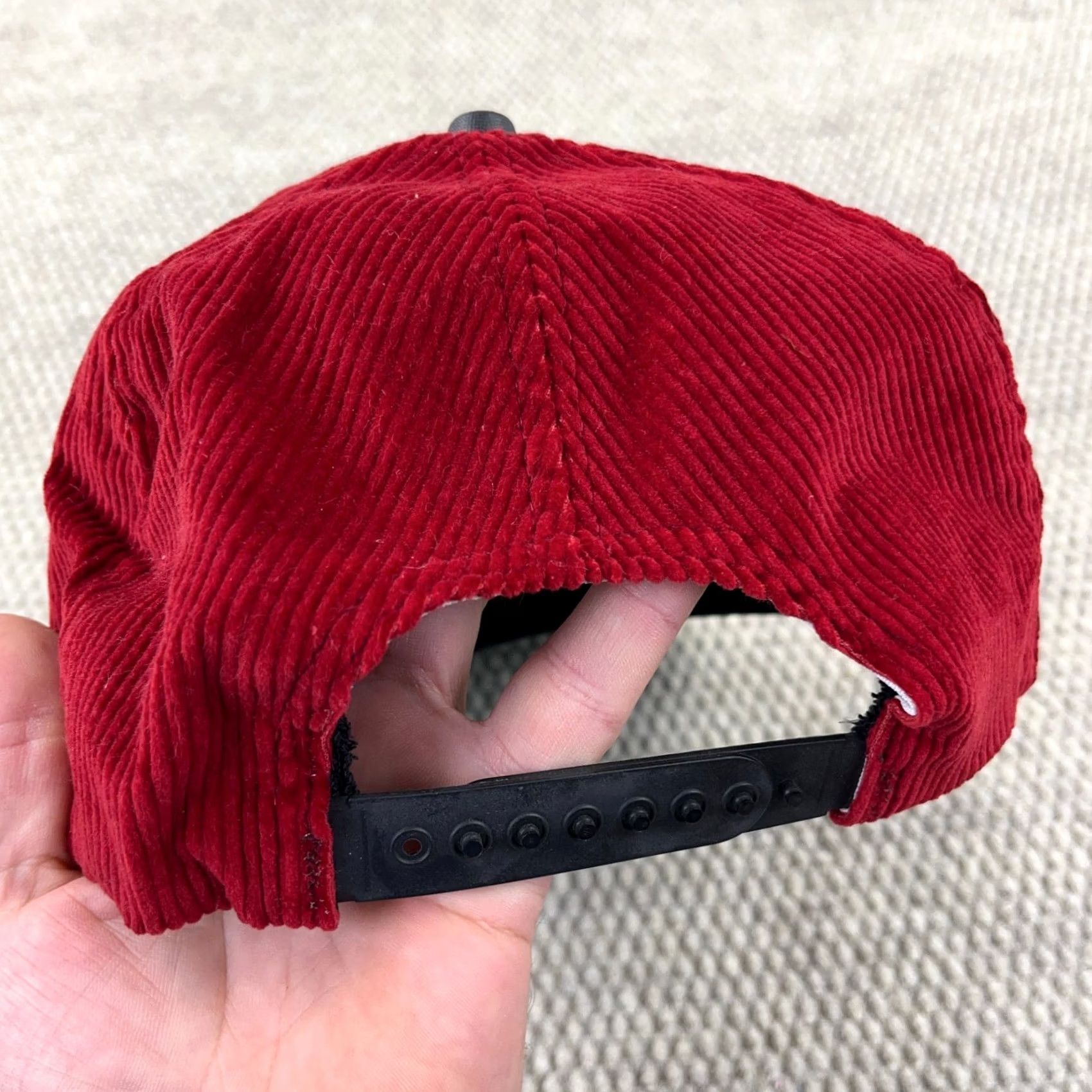Vintage VINTAGE Norfolk Western Trucker Hat Cap Corduroy N&W Railroad Pocahontas USA Adult Adjustable Red 80s 90s Mens Size ONE SIZE - 6 Thumbnail