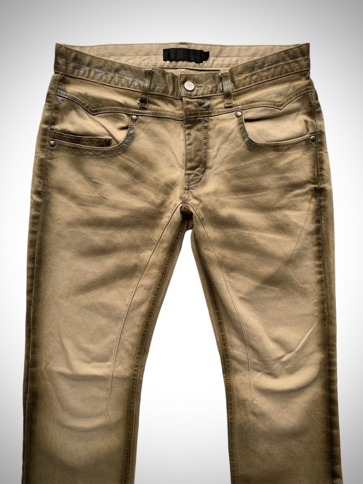 Japanese Brand Jackrose Half Waxed Slim Boot Cut Flared Pant Size US 32 / EU 48 - 5 Thumbnail