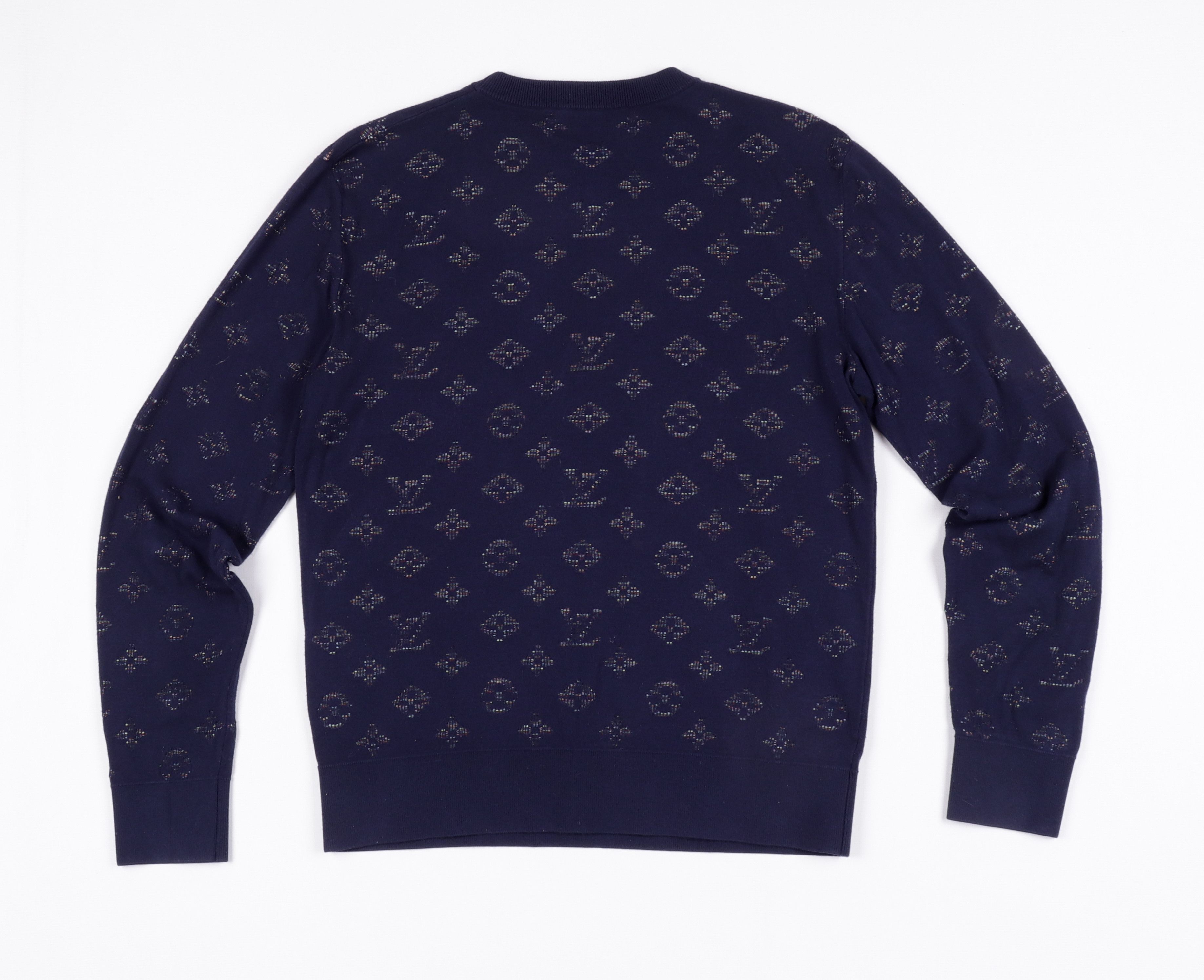Louis Vuitton Men's Louis Vuitton Blue Monogram Sweater Size S Size US S / EU 44-46 / 1 - 8 Thumbnail