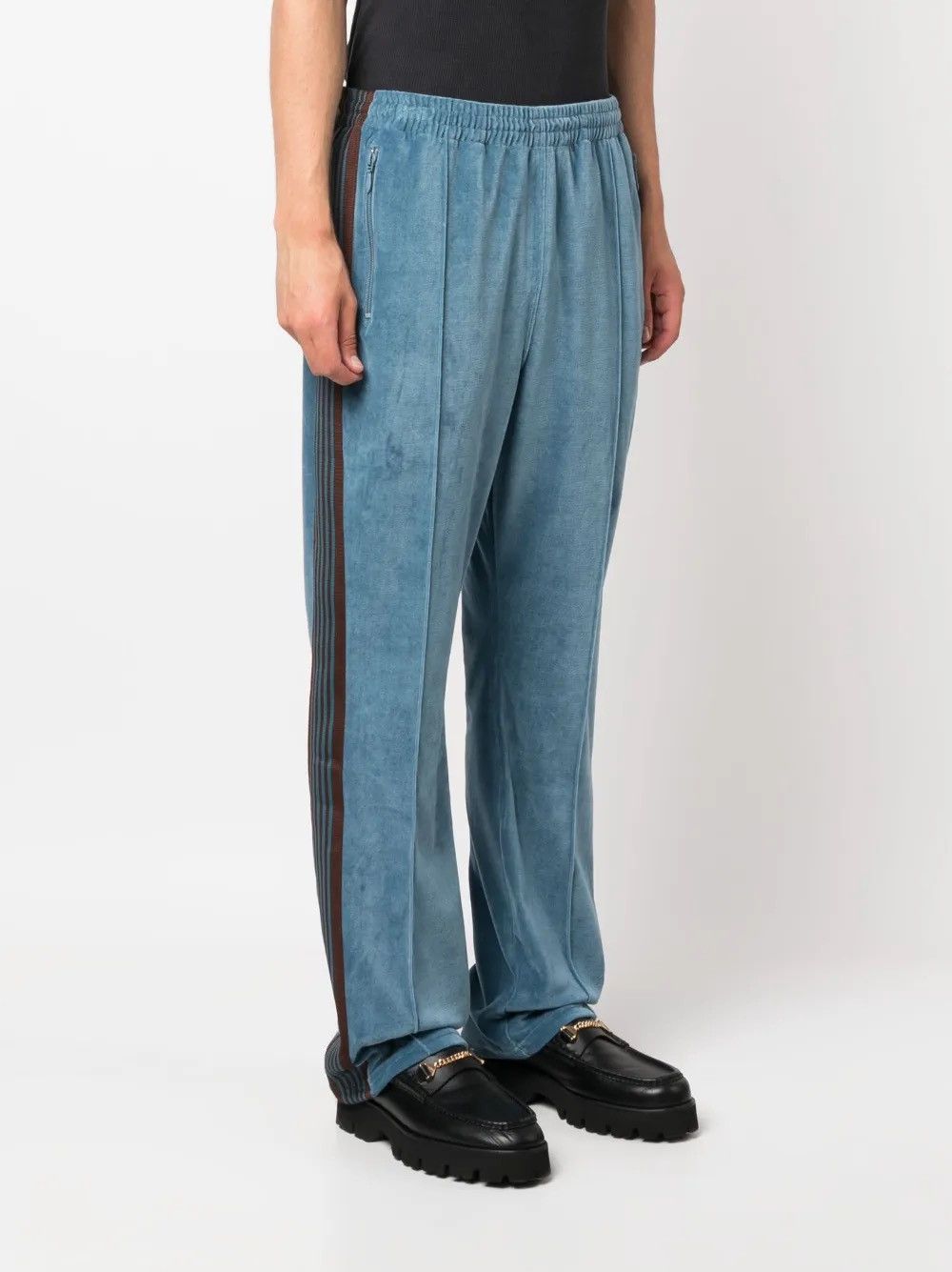 Needles NEEDLES NARROW LOGO, EMBROIDERED, BLEND VELOUR TRACK PANTS Size US 35 - 6 Thumbnail