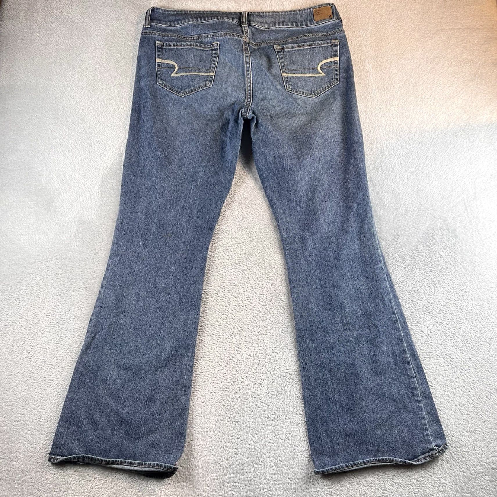 American Eagle Outfitters American Eagle Outfitters Jeans Women 14L Bootcut Low Rise Dark Wash Stretch Denim 31in inseam Size 36" / US 14 / IT 50 - 2 Thumbnail