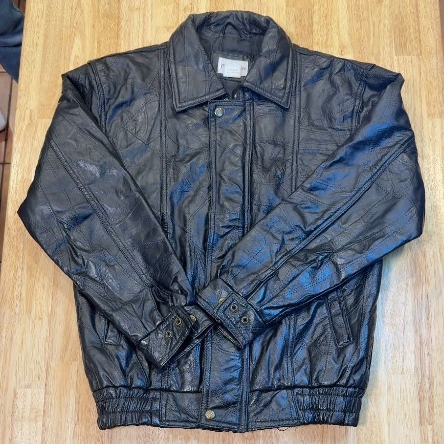 Vintage CW Classic Vintage Pebbled Leather Aviator Jacket size sm Size US S / EU 44-46 / 1 - 1 Thumbnail