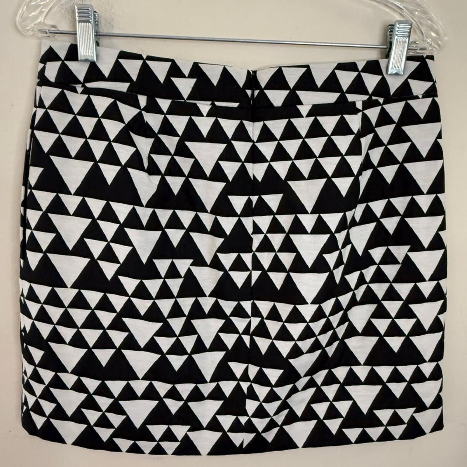 Other J. Crew Factory mini skirt black white diamond pattern SZ 6 Size 28" / US 6 / IT 42 - 2 Thumbnail