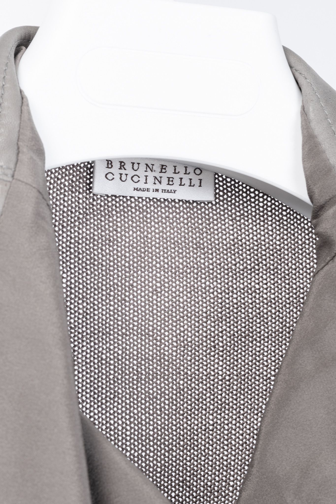 Brunello Cucinelli Brunello Cucinelli Two-Tone Cotton-Knit Leather-Trim Jacket Size S / US 4 / IT 40 - 4 Thumbnail