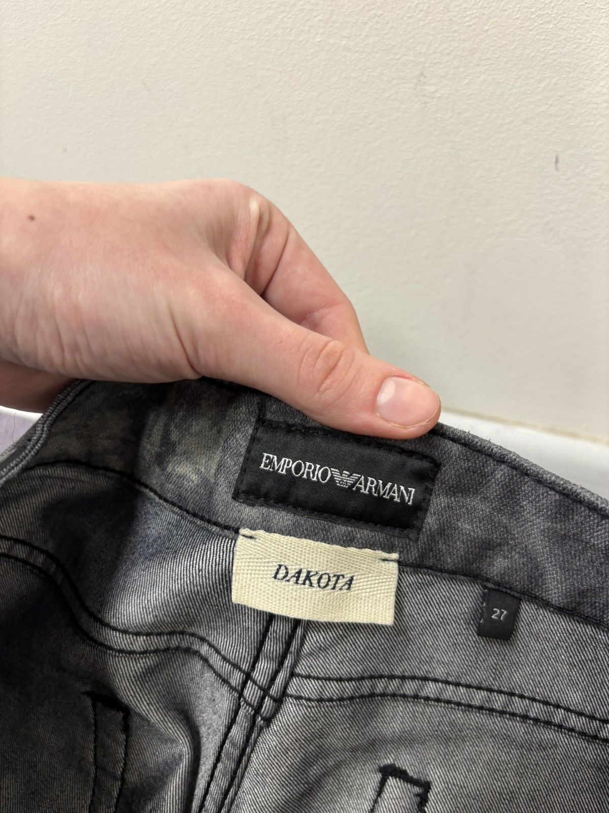 Emporio Armani Emporio Armani Dakota NWT Women’s Printed Gray Pants Jeans Size 27" / US 4 / IT 40 - 11 Thumbnail