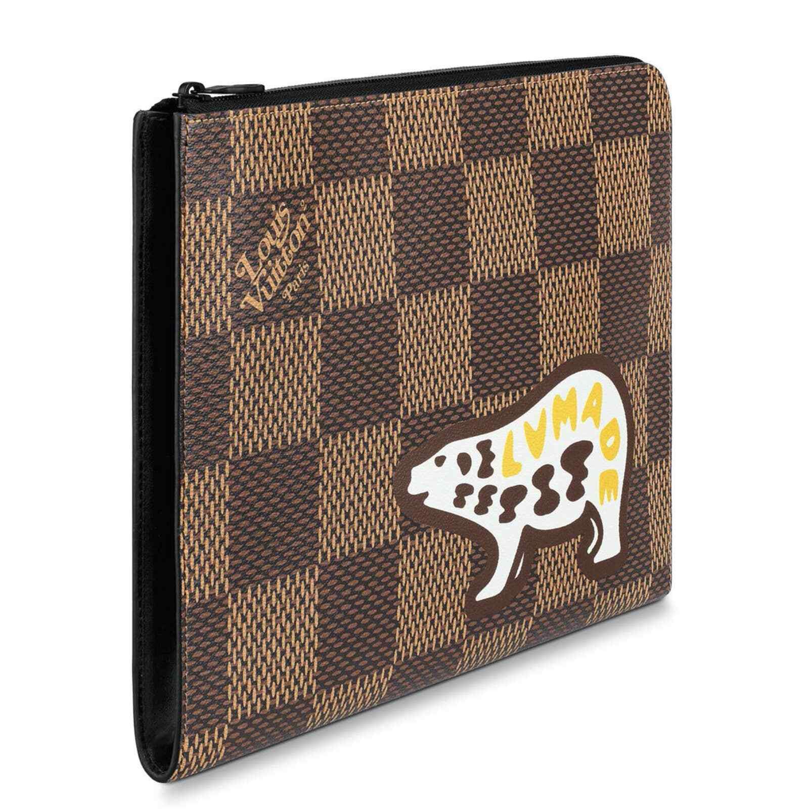Louis Vuitton Louis Vuitton Giant Monogram Damier Ebene Clutch Bag Size ONE SIZE - 3 Thumbnail