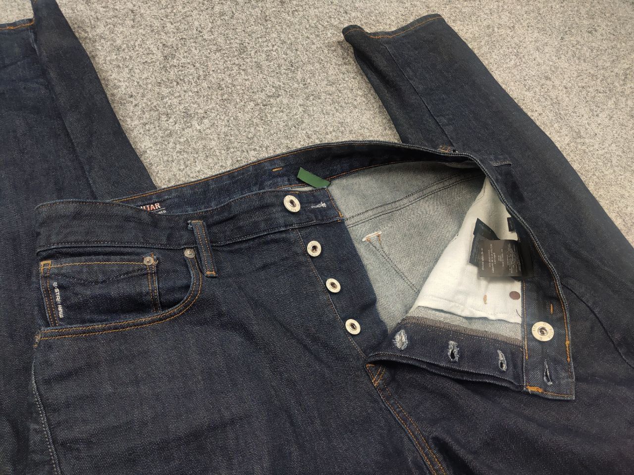 G-Star G-Star Raw Scutar 3-D Slim Tapered Dark Denim Jeans Vintage Size US 33 - 12 Thumbnail