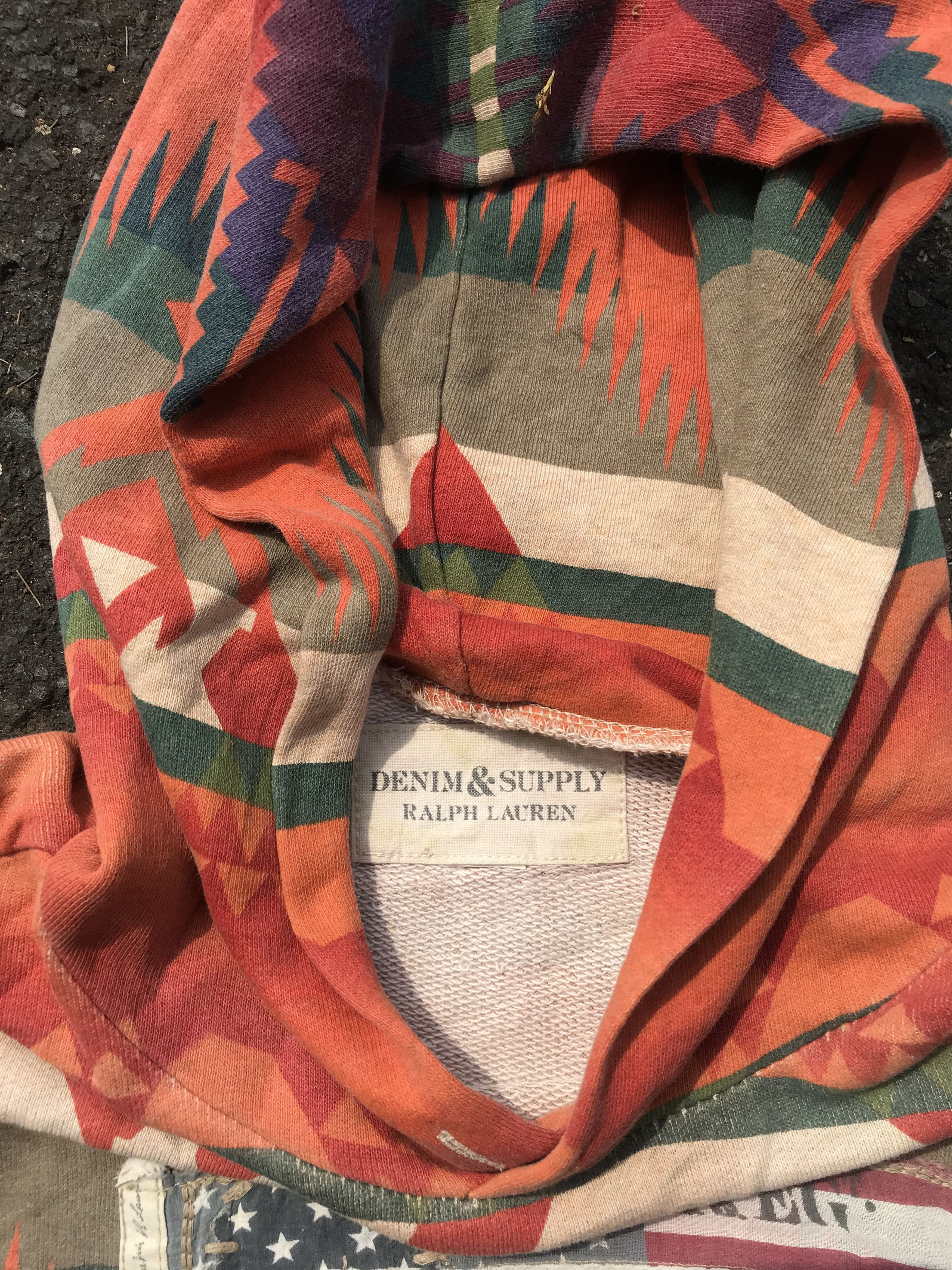 Denim & Supply Ralph Lauren × Polo Ralph Lauren × RRL Ralph Lauren Rare‼️ 90s ralph lauren denim & supply navajo hoodie Size US XS / EU 42 / 0 - 3 Thumbnail