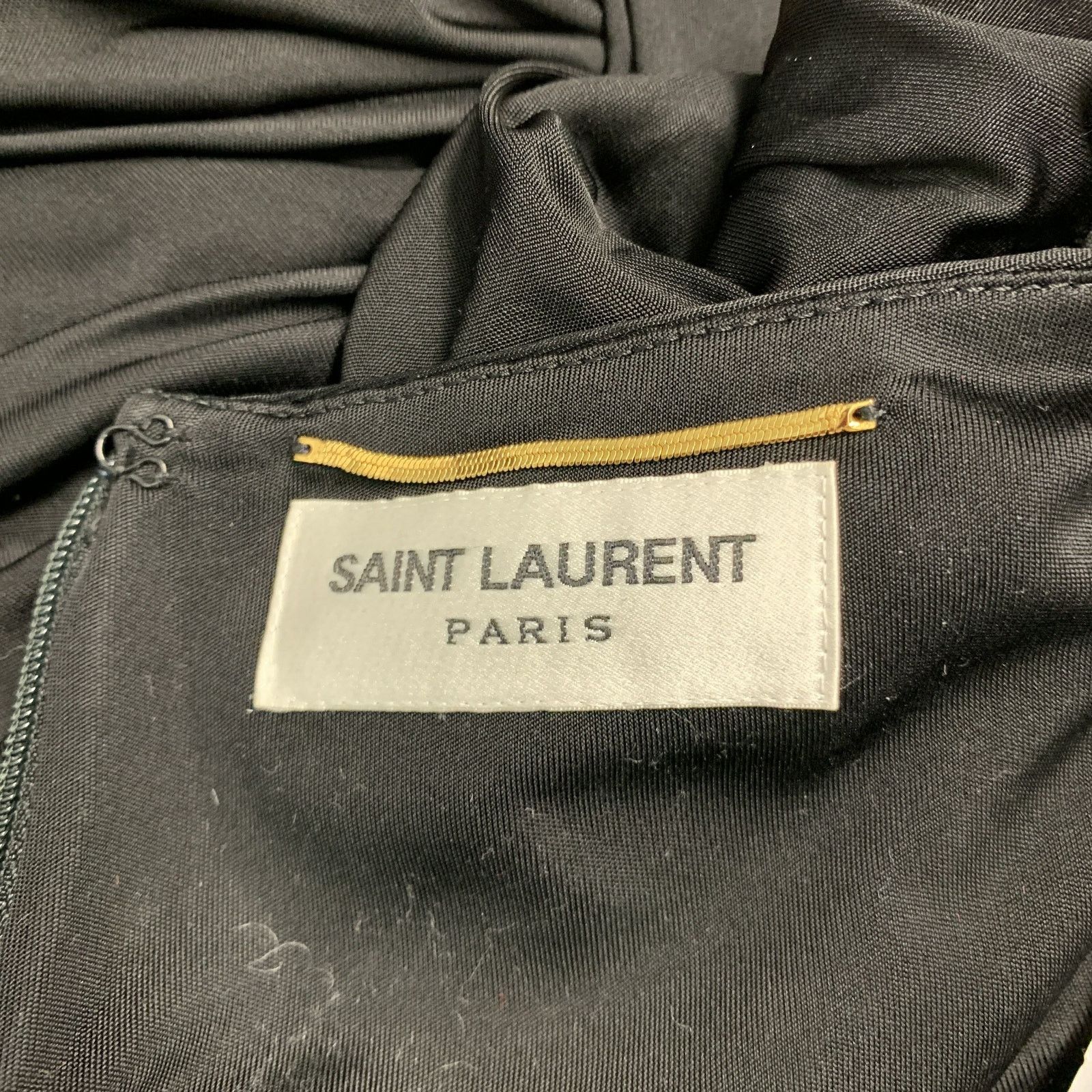 Saint Laurent Paris SAINT LAURENT Size 2 Black Jersey Long Skirt Size 25" / US 0 / IT 36 - 4 Thumbnail