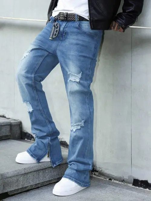 Japanese Brand Stacked denim jeans DRIP Size US 34 / EU 50 - 3 Thumbnail