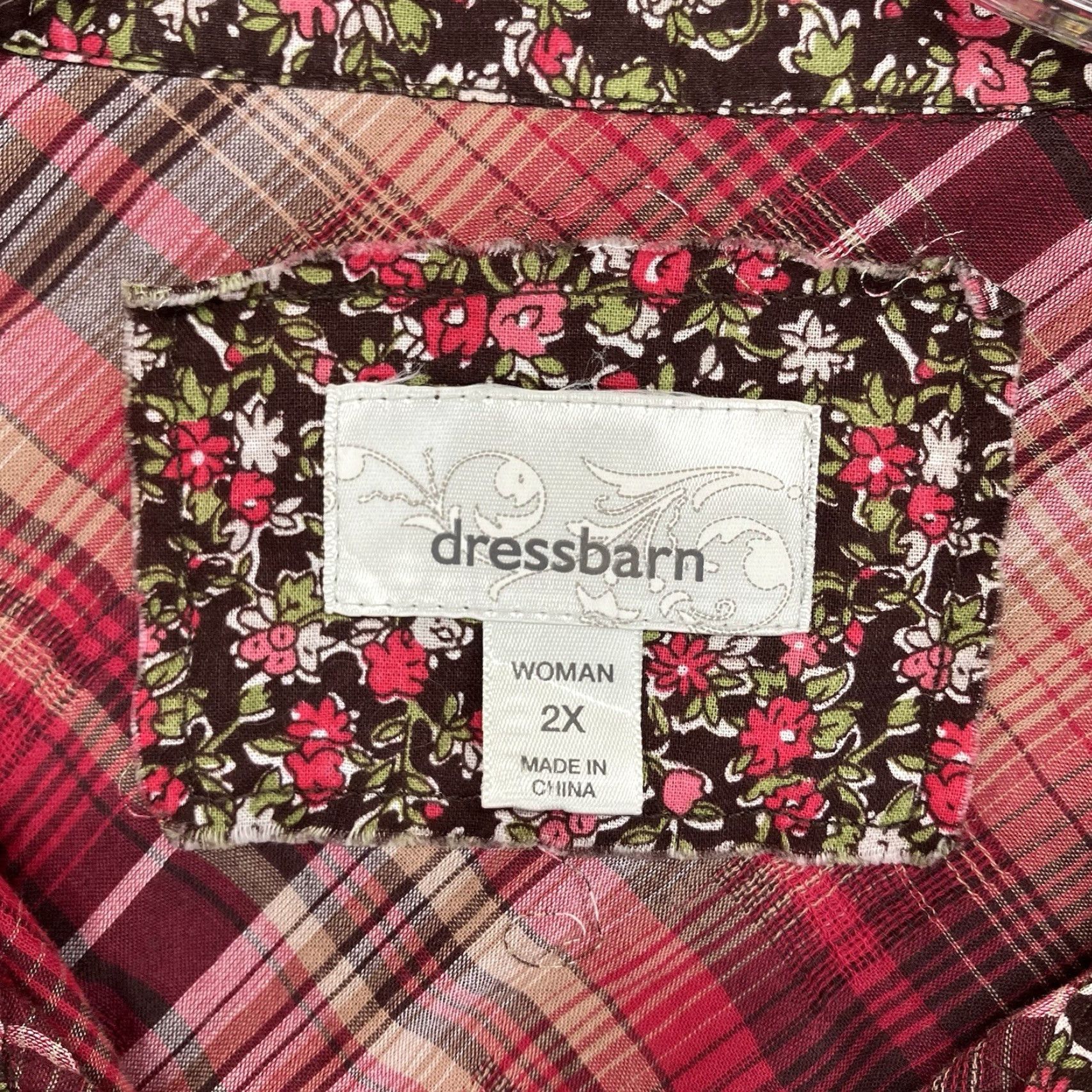 Vintage VINTAGE Woman Within Women's Long Sleeve Plaid Shirt 2X Red Casual Western Farmcore Size XXL / US 16-18 / IT 52-54 - 3 Thumbnail