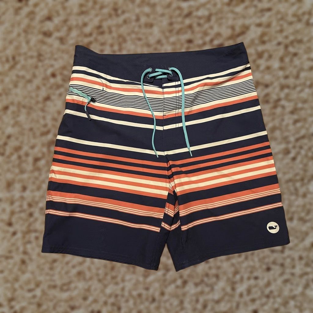 Vineyard Vines Vineyard Vines Board Shorts Swim Trunks Suit Wear Men's 33 Multicolor Americana Stripe Size US 33 - 1 Thumbnail