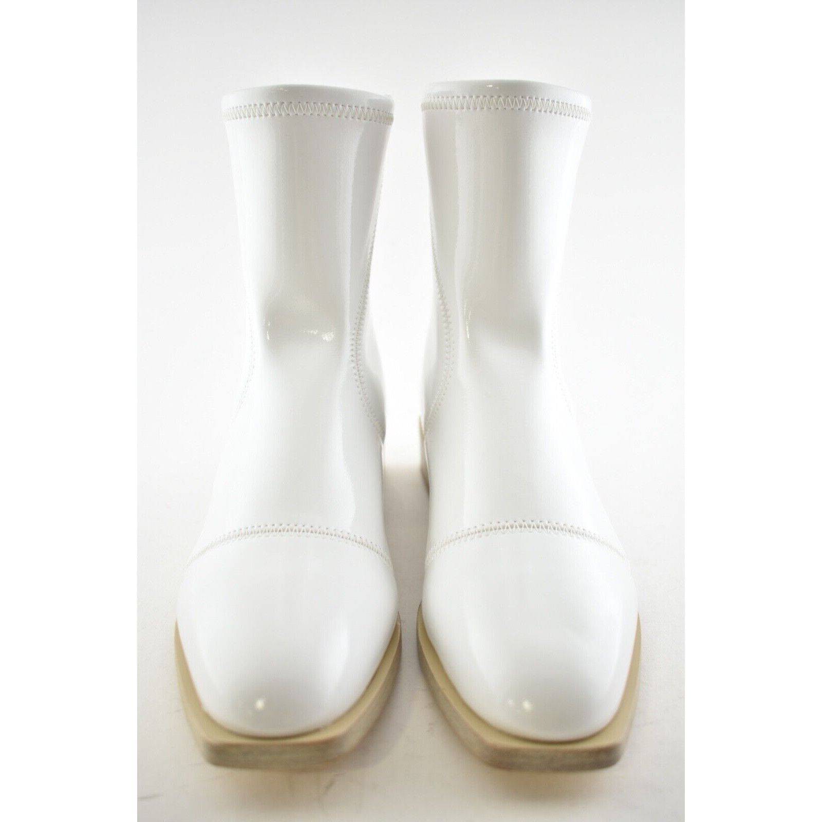 Fendi Fendi White Patent Neoprene Stretch Logo Sock Ankle Size US 6.5 / IT 36.5 - 6 Thumbnail