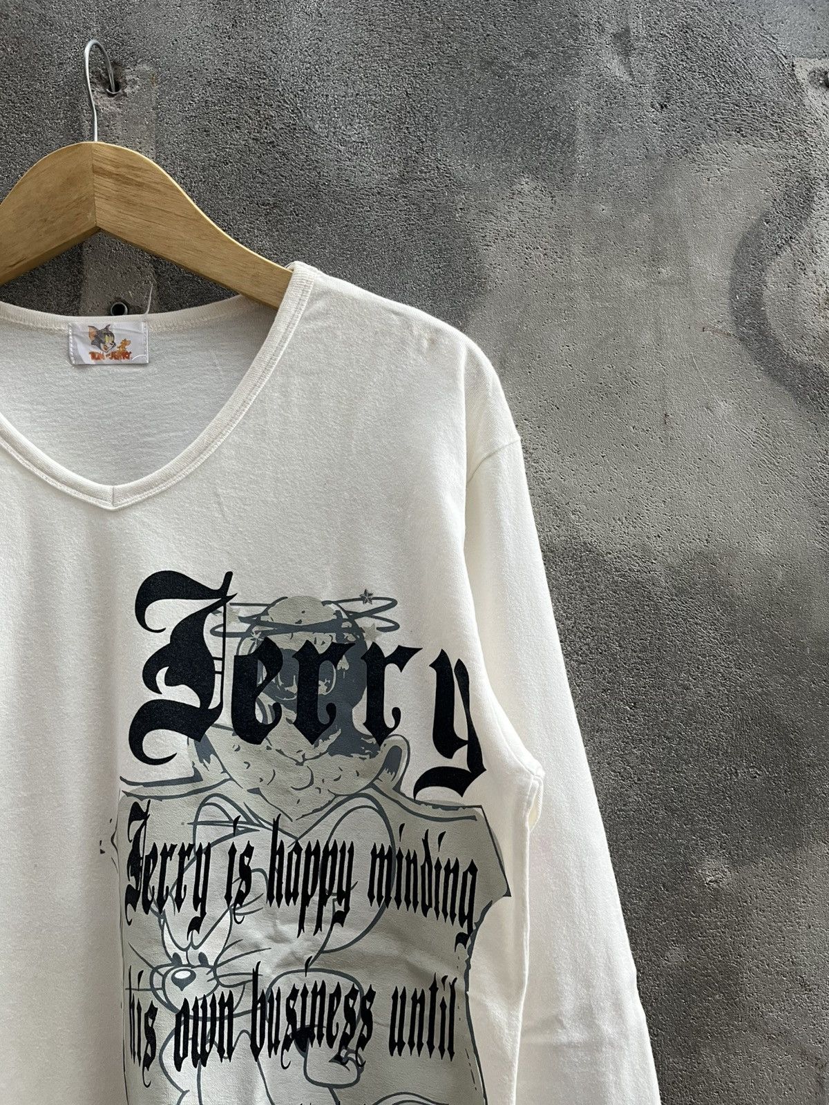 14th Addiction × If Six Was Nine × Le Grande Bleu (L.G.B.) Y2K Gothic Font Graphic Long Sleeve – Jerry Quote Tee Size US L / EU 52-54 / 3 - 3 Thumbnail
