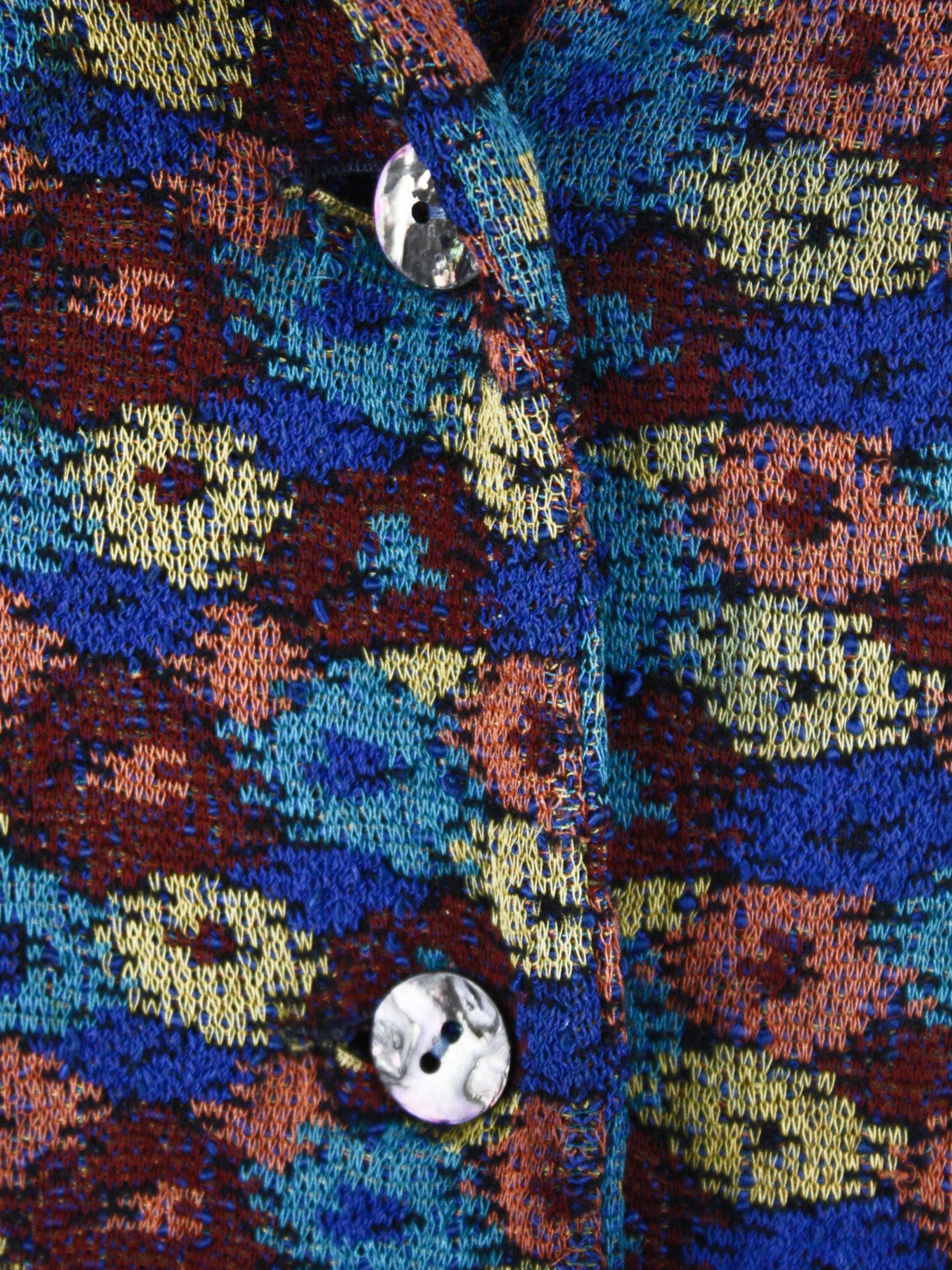 Missoni Missoni Cardigan Italy Abstract Floral Knit Vintage Size M / US 6-8 / IT 42-44 - 3 Thumbnail