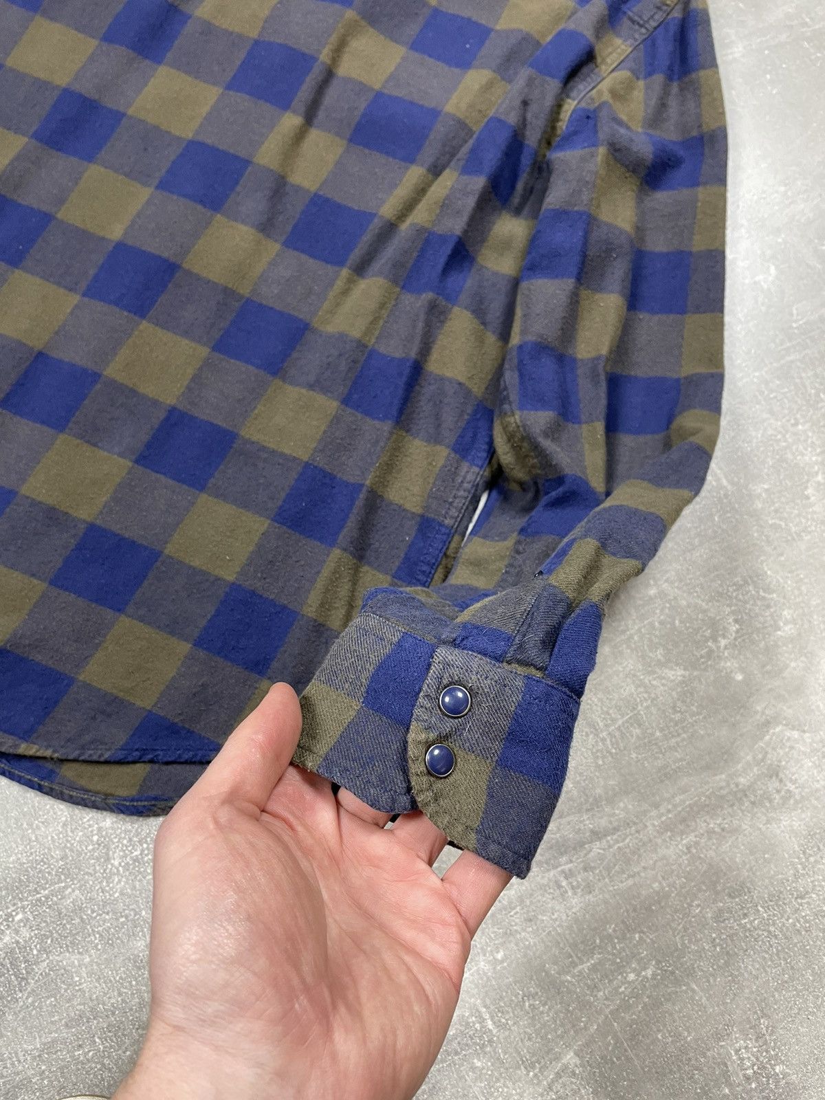 Flannel × Lee Lee Checkered Flannel Plaid Regular Fit American Shirt Size US M / EU 48-50 / 2 - 6 Thumbnail