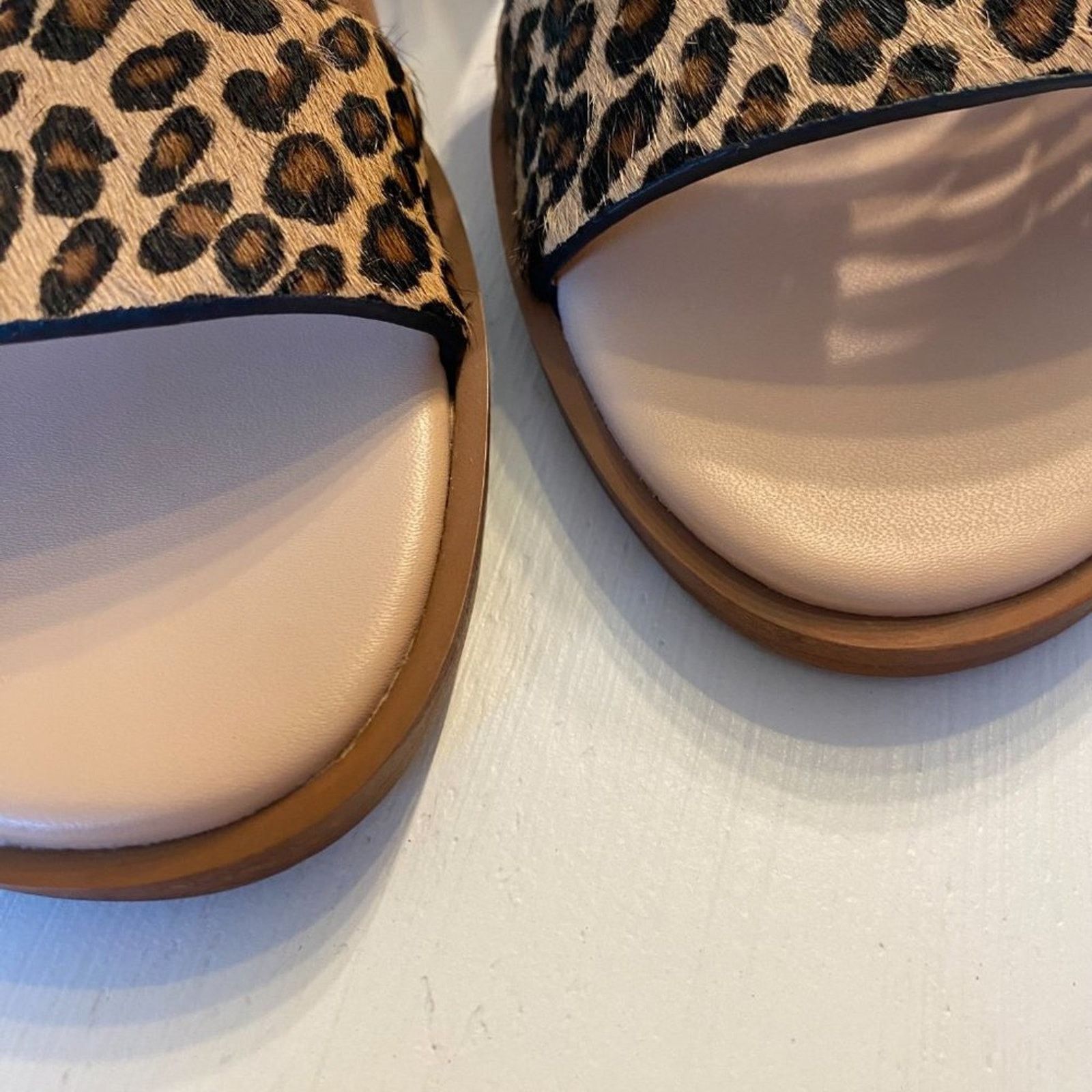 Coach Heather Leopard Print Sandals G4777 Size 5 EU 35.5