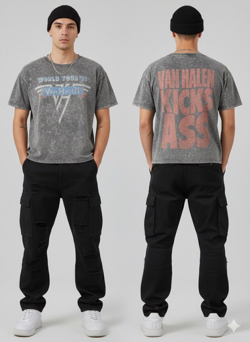 American Eagle Outfitters 🔥American Eagle Outfitters Van Halen Kick Ass Cropped Tees Size US M / EU 48-50 / 2 - 1 Thumbnail