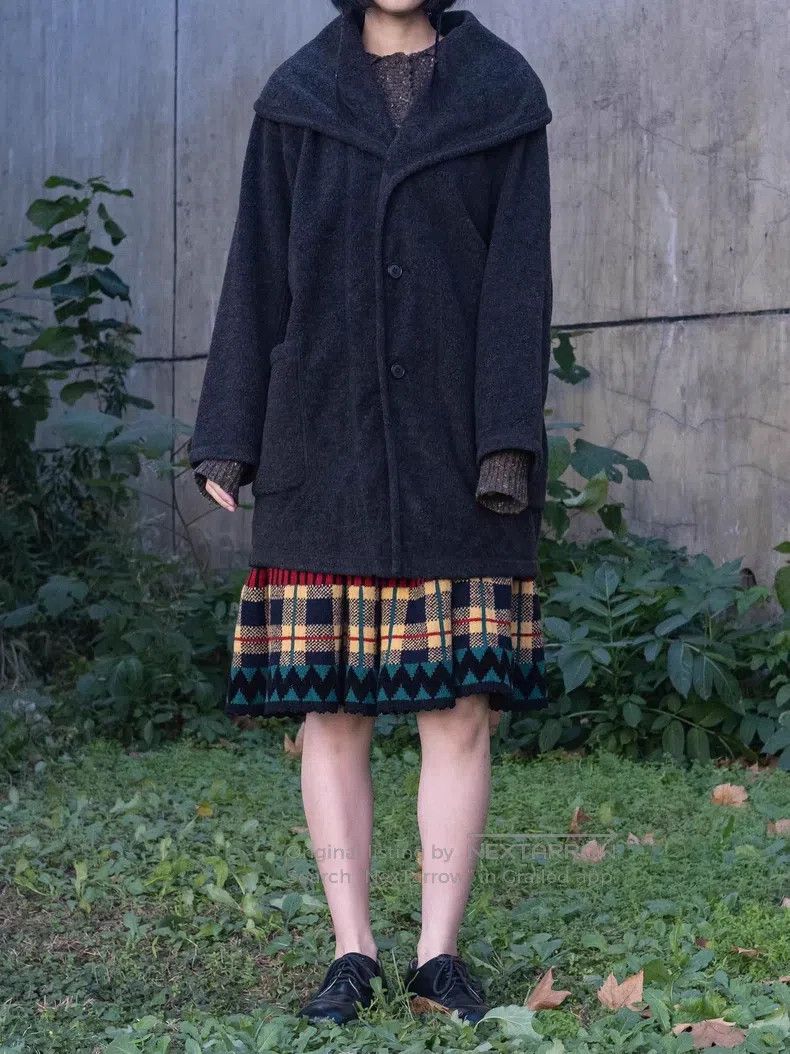 Issey Miyake Issey Miyake Gray-Black Wool Jacket Size S / US 4 / IT 40 - 3 Thumbnail