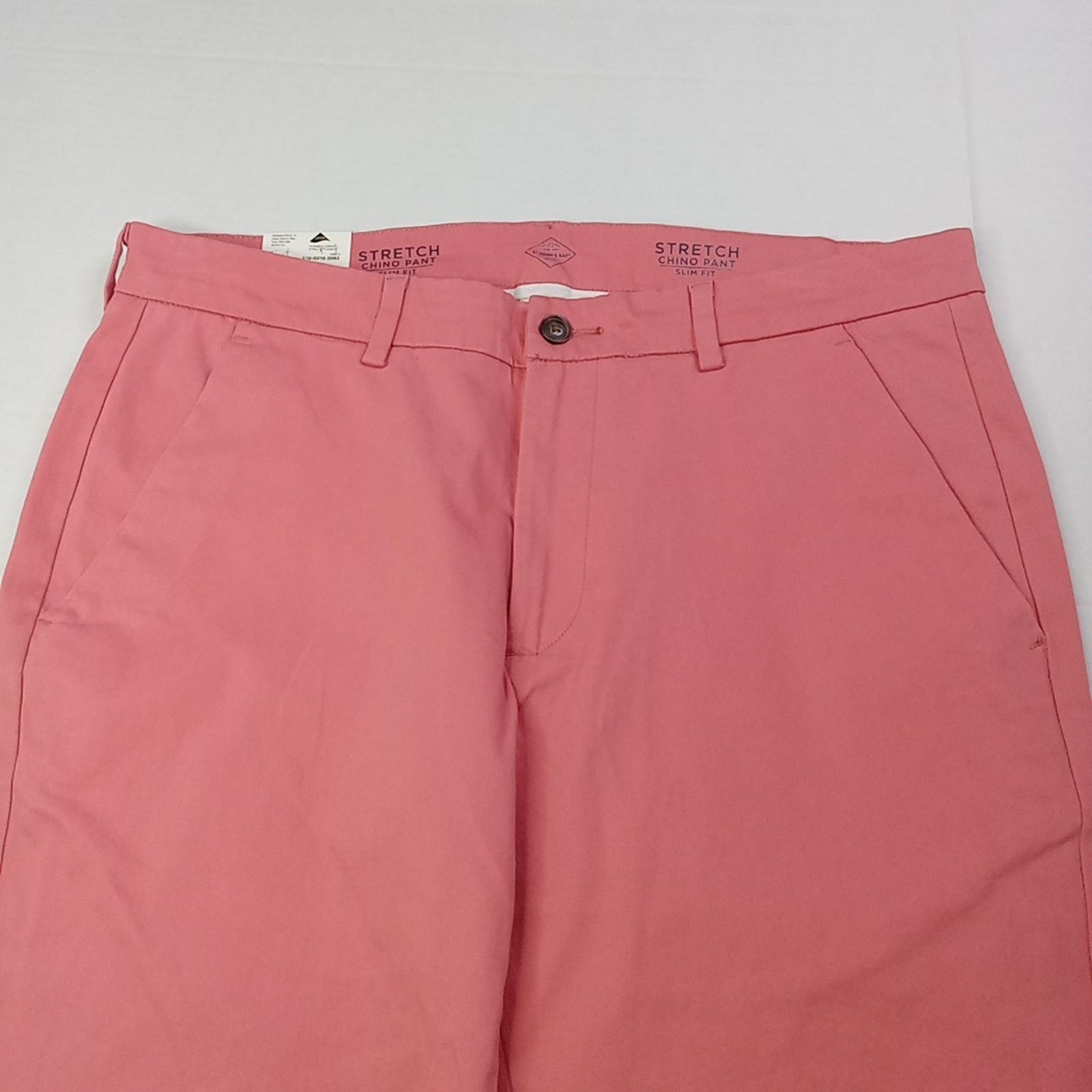St. Johns Bay St John's Bay Stretch Chino Pants Men’s 36x32 Pink Slim NEW Size US 36 / EU 52 - 4 Thumbnail
