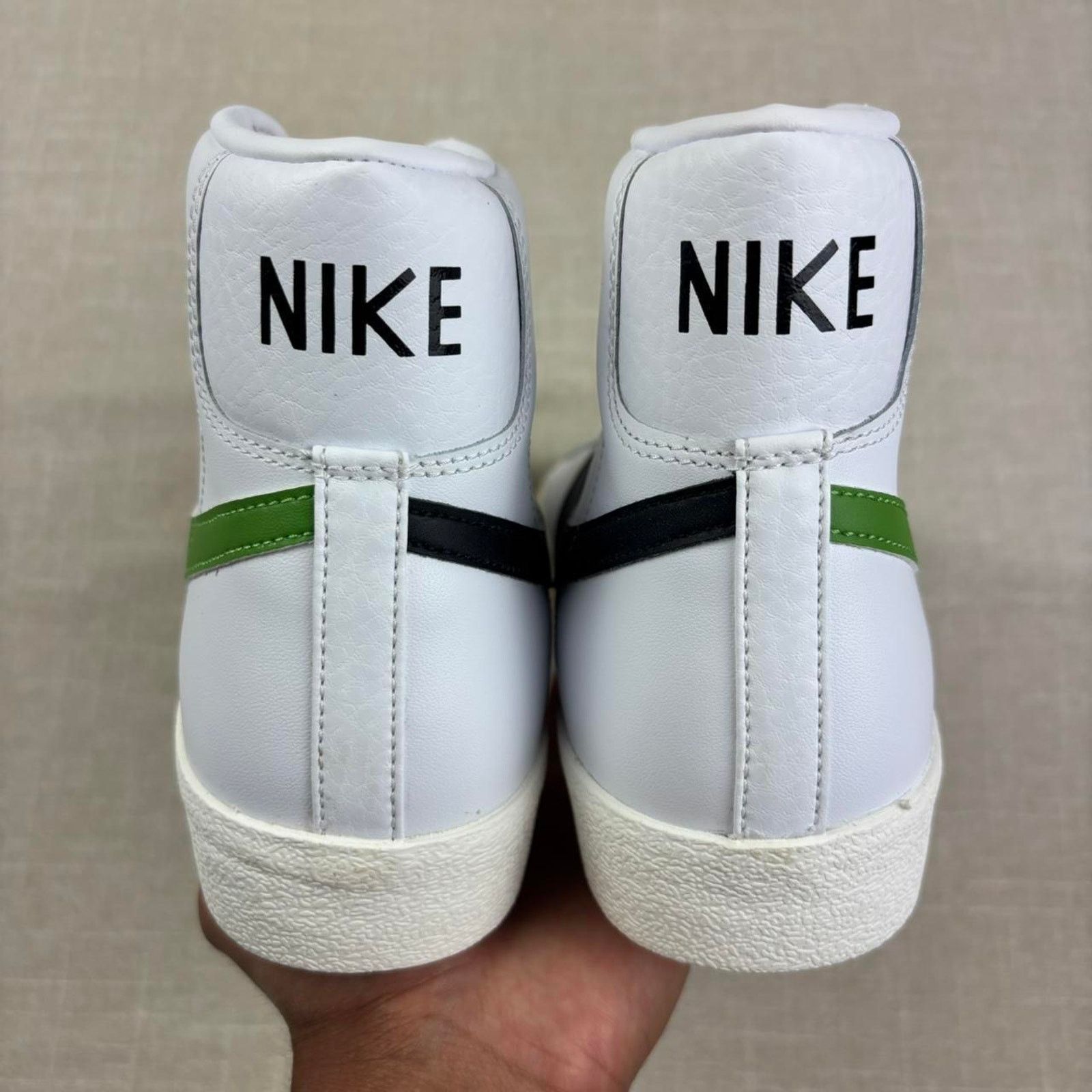 Nike ♻️ 2022 Nike Blazer Mid “Mismatched Swoosh” Size US 9.5 / EU 42-43 - 5 Thumbnail