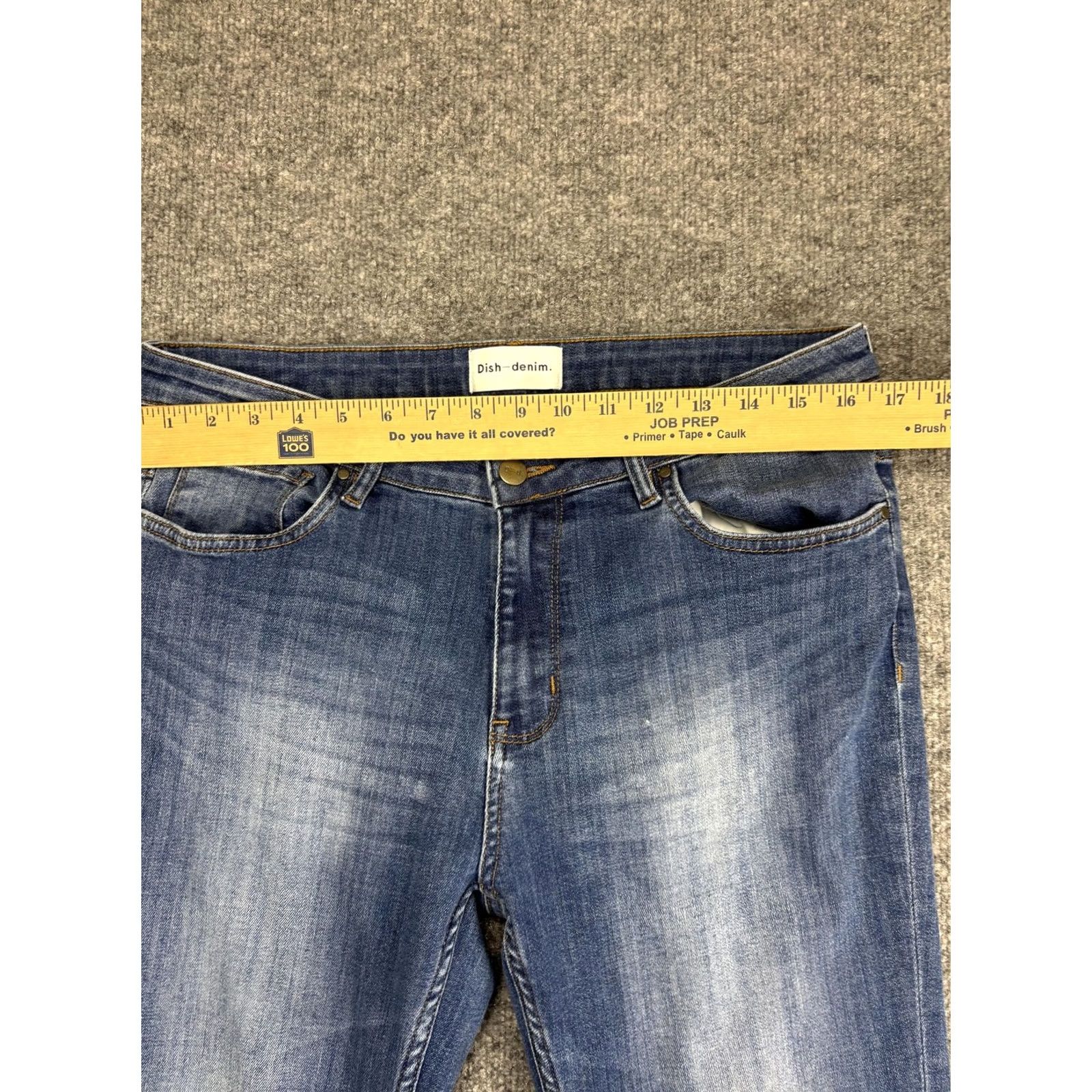 Denime Dish-denim Jeans Mens 31x31 Medium Wash Blue Skinny Stretch Slim Fit Denim Pants Size US 31 - 3 Thumbnail