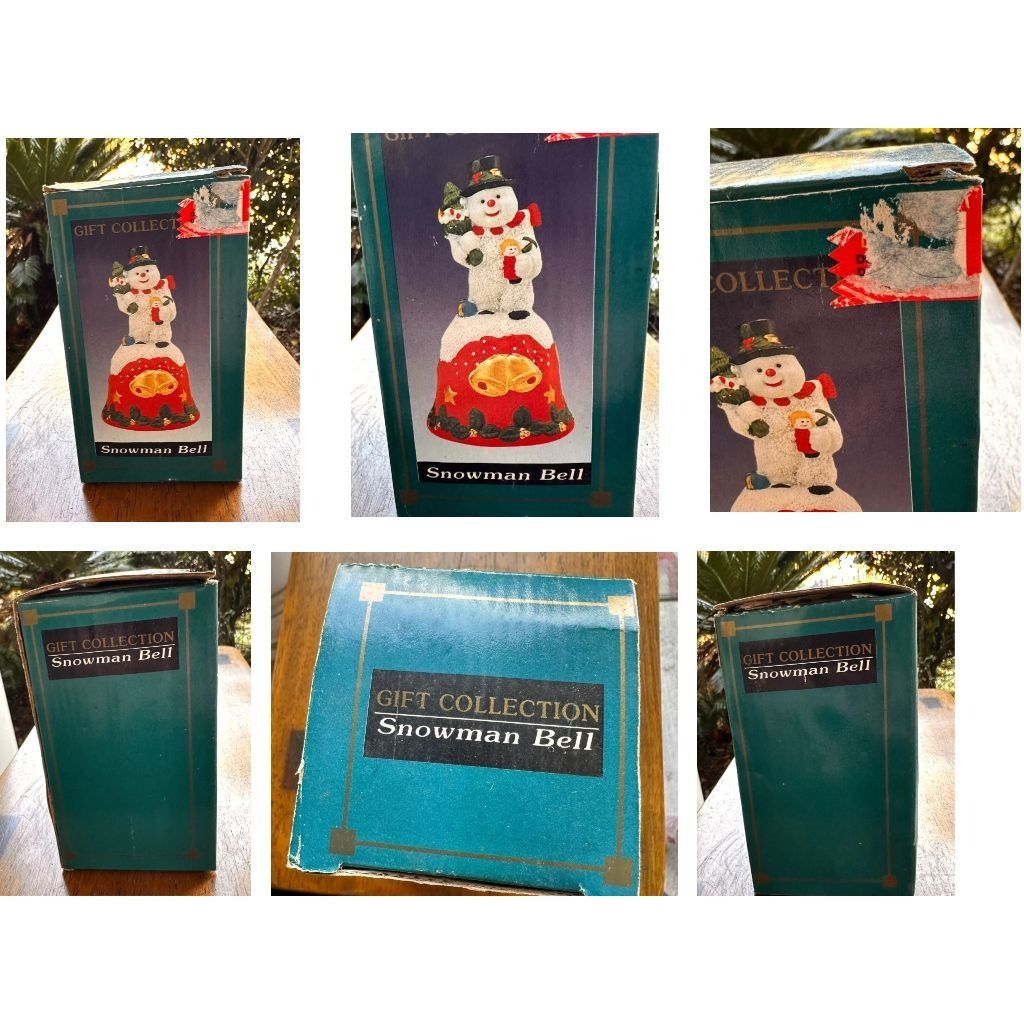 Vintage Vintage Snowman Bell Christmas Figurine Gift Collection Deco Size ONE SIZE - 11 Thumbnail