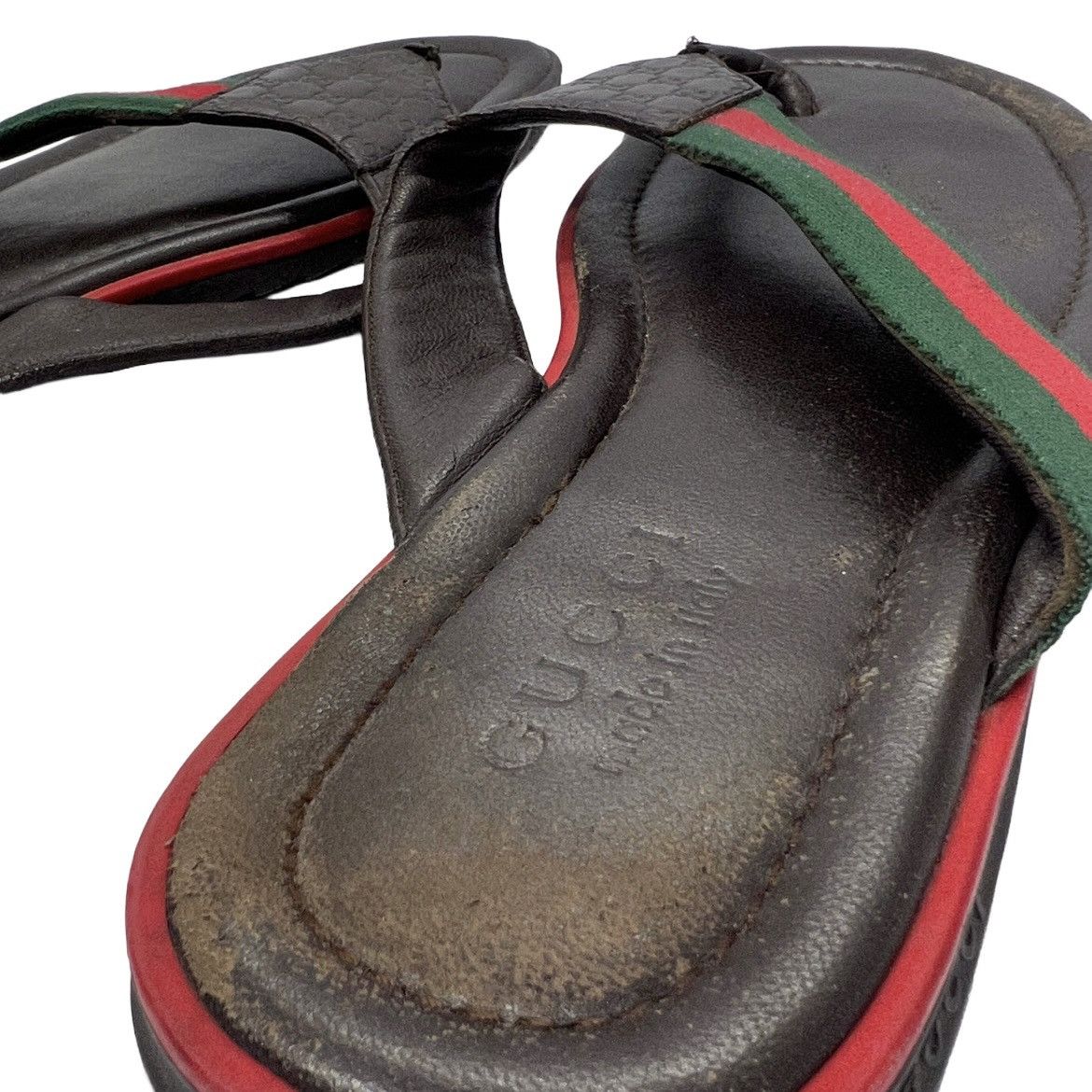 Gucci Gucci Leather Flip Flops Size US 10 / EU 43 - 2 Thumbnail