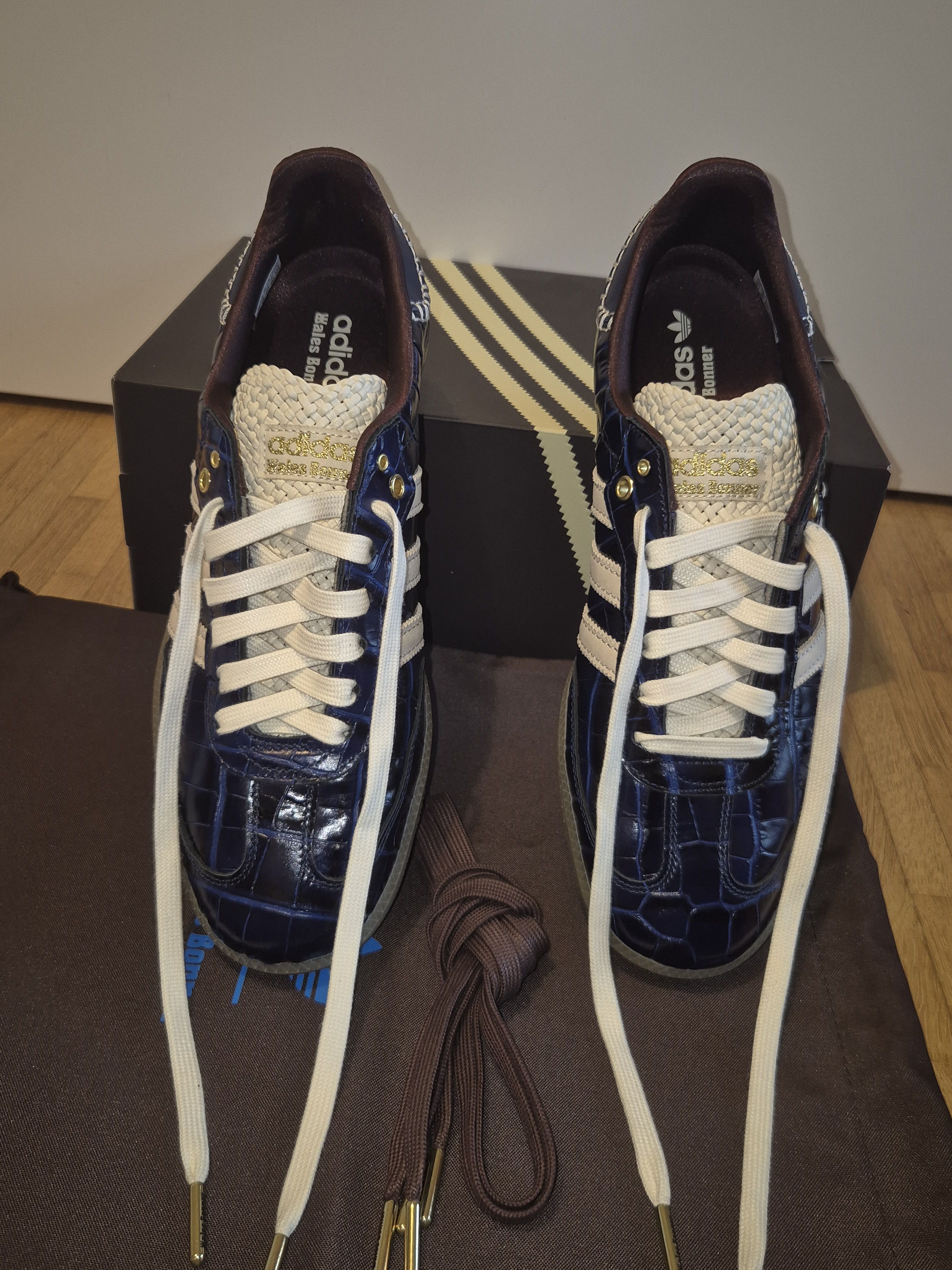 adidas x wales bonner samba croc navy size 44⅔