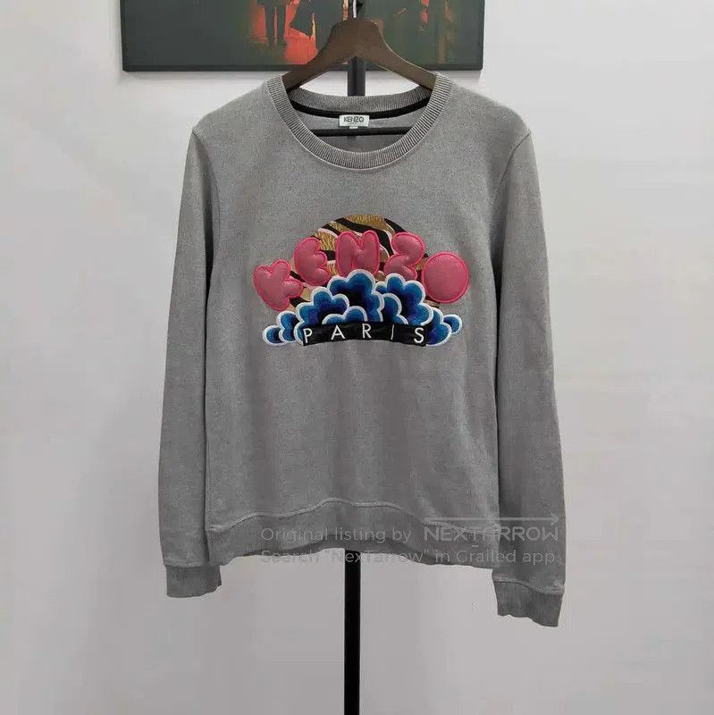 Other KENZO Women's Light Gray Cotton Sweatshirt . Size L / US 10 / IT 46 - 1 Thumbnail