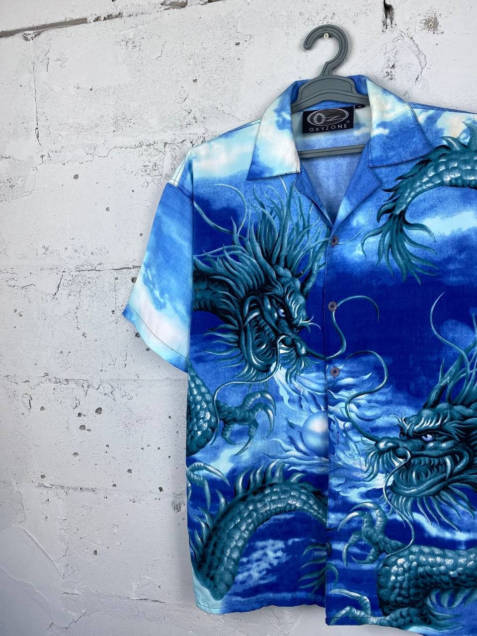 Desigual × Japanese Brand Vintage Crazy Dragon Shirt Japan Y2K Samurai Sakura Size US M / EU 48-50 / 2 - 1 Thumbnail