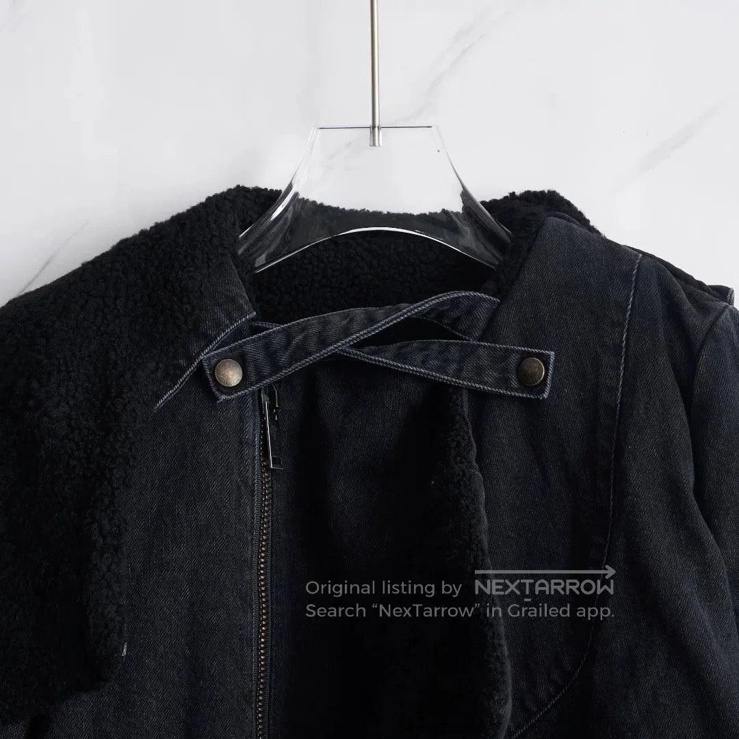Ben Taverniti Unravel Project Unravel Project Asymmetrical Black Denim Jacket. Size M / US 6-8 / IT 42-44 - 2 Thumbnail