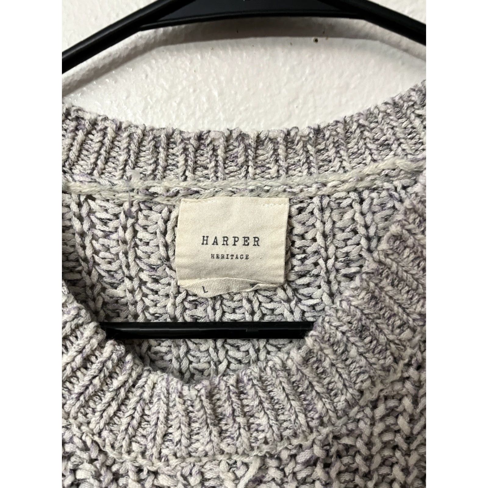 Vintage Harper Heritage Women's Sweater Size L Gray Long Sleeve Size L / US 10 / IT 46 - 3 Thumbnail