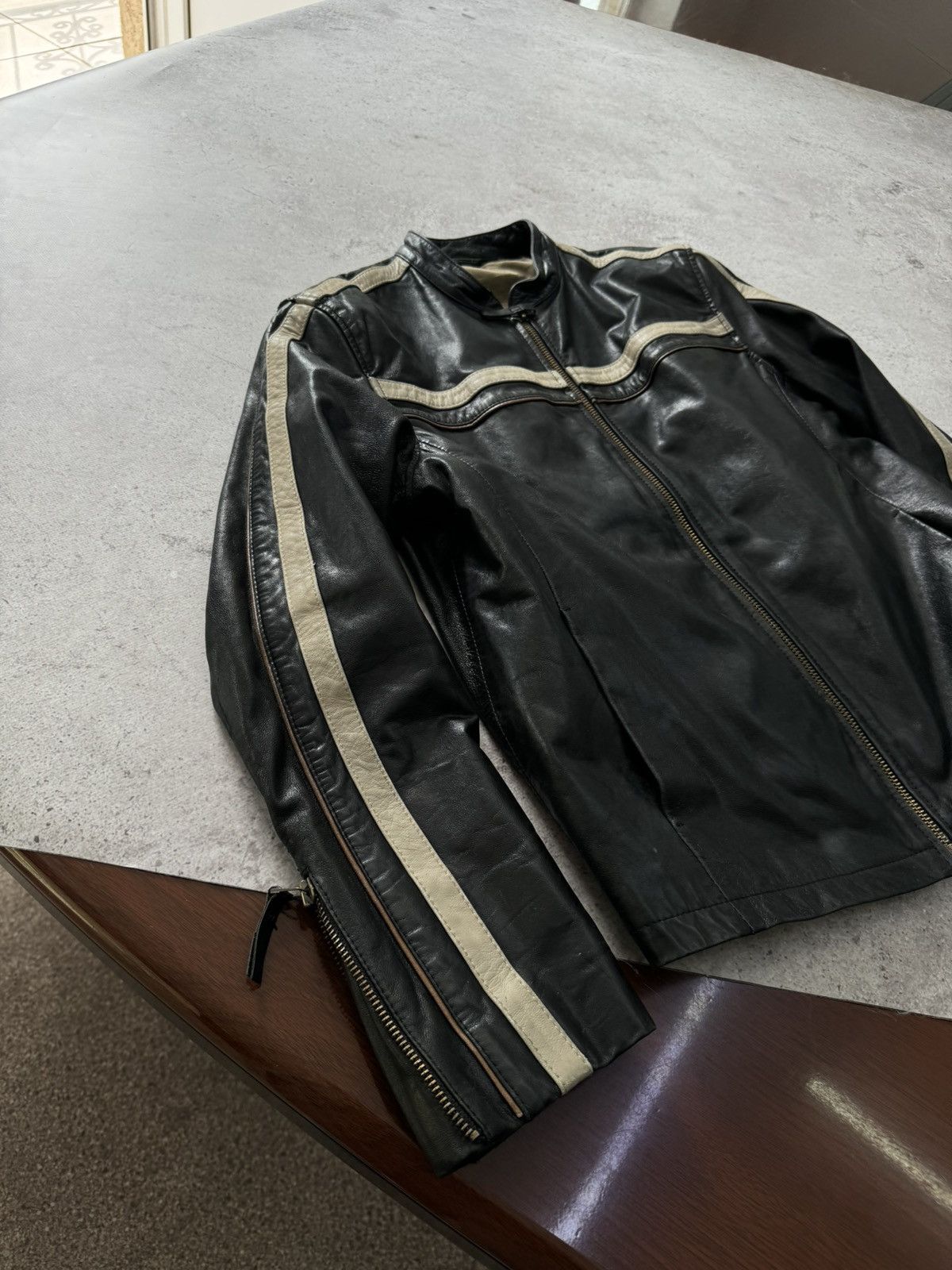 Yohji Yamamoto VNT 00s Soft Real Leather Racing Jacket Size US L / EU 52-54 / 3 - 5 Thumbnail