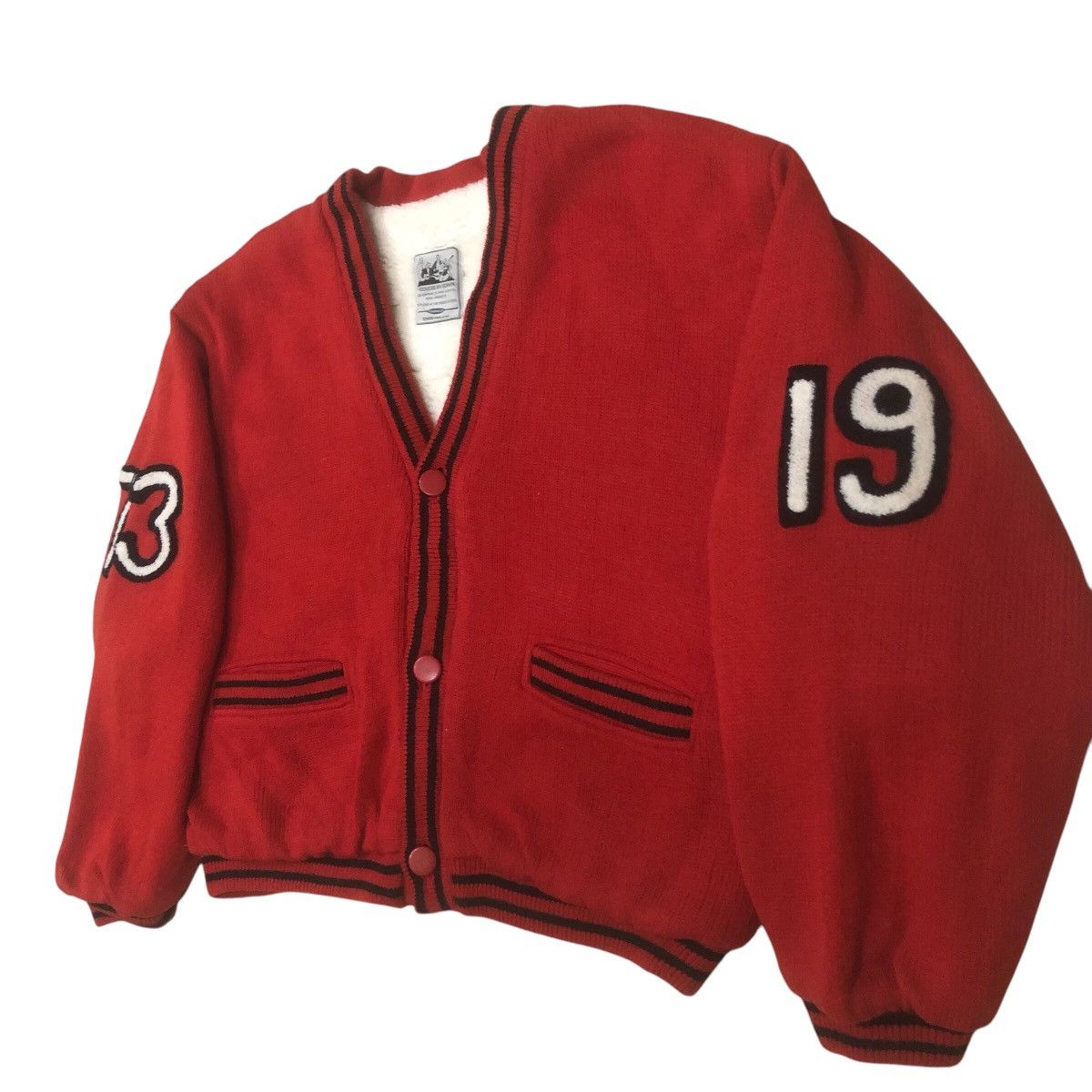 Edwin × Japanese Brand 86’ Edwin Knit Sherpa V Neck Jacket Sweater Size US M / EU 48-50 / 2 - 5 Thumbnail