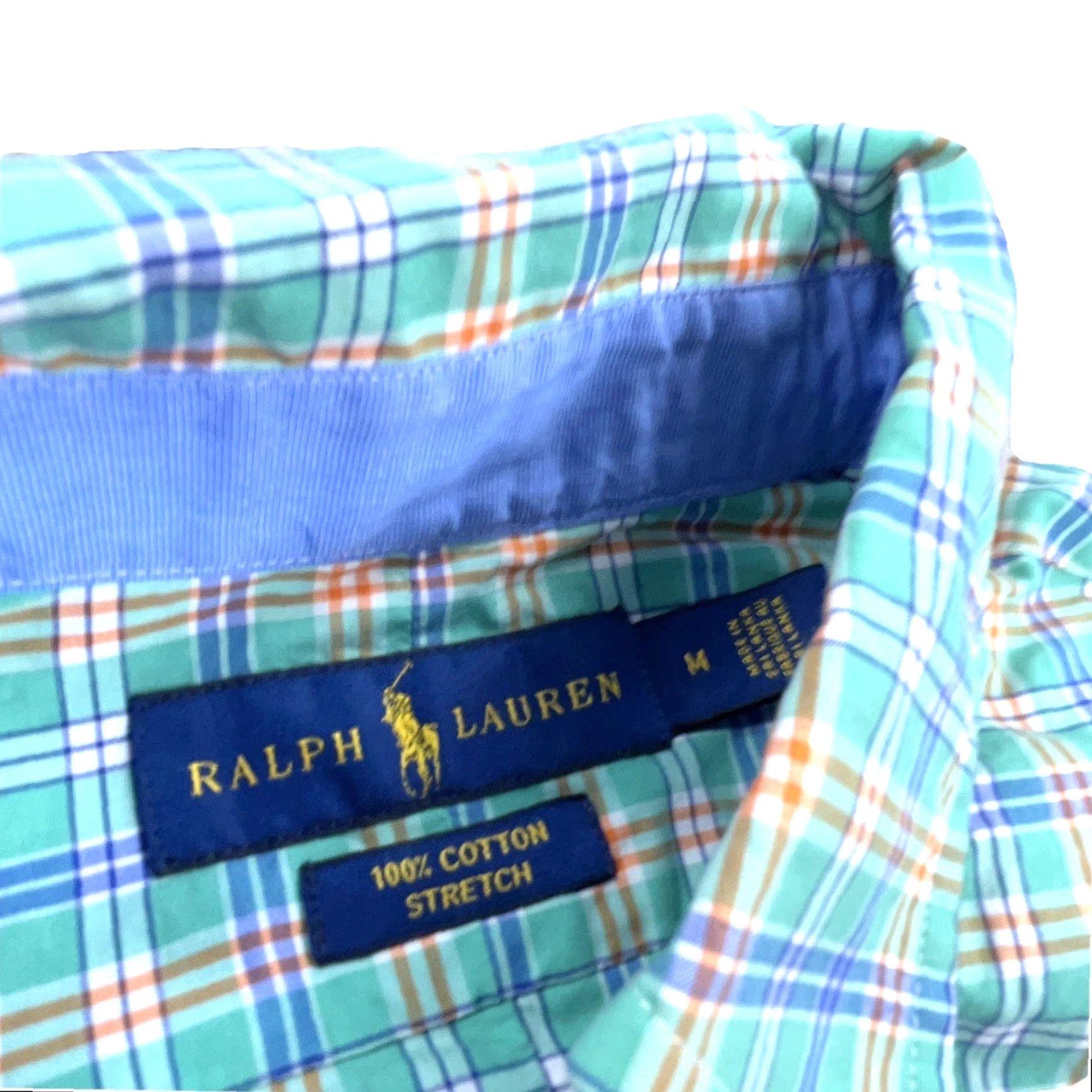 Ralph Lauren Ralph Lauren Shirt Men Medium Green Button-Up Plaid Cotton Teal Button-Down Casual Modern Classic Size US M / EU 48-50 / 2 - 3 Thumbnail