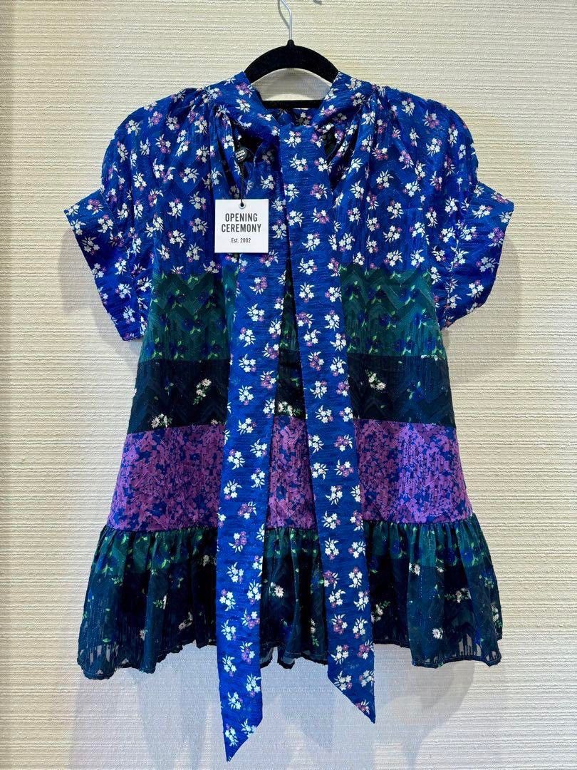 Opening Ceremony Opening Ceremony Navy Floral Blouse Size XS / US 0-2 / IT 36-38 - 3 Thumbnail