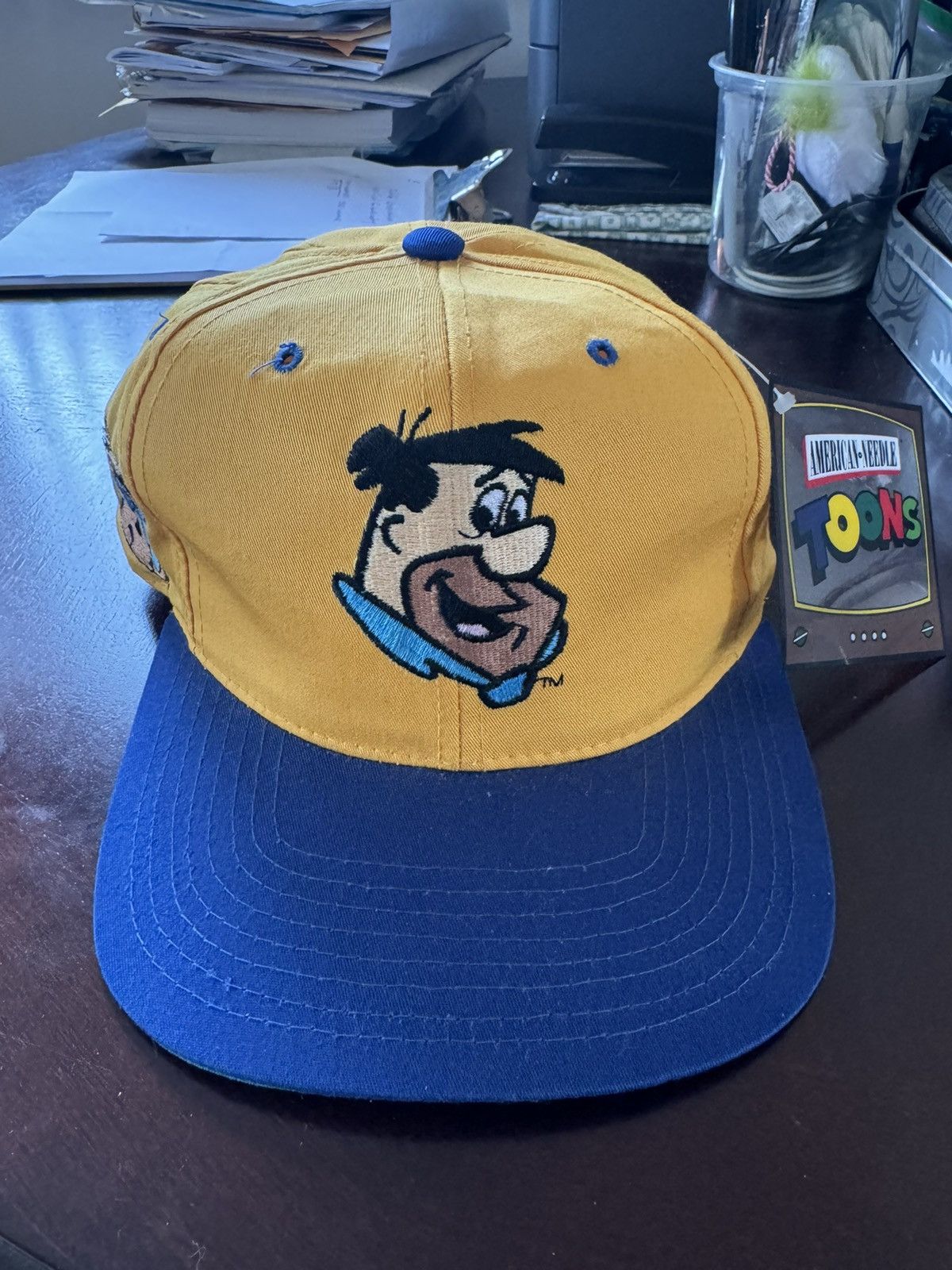 American Needle American Needle Fred Flinstone snap back hat 1993 Size ONE SIZE - 1 Thumbnail