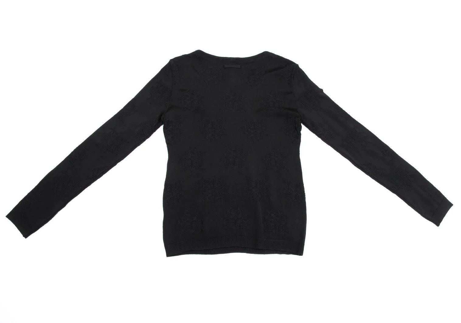 Jean Paul Gaultier Black Acrylic Stretch Embroidered Jacquard Knit, Size 48 Size US M / EU 48-50 / 2 - 9 Thumbnail