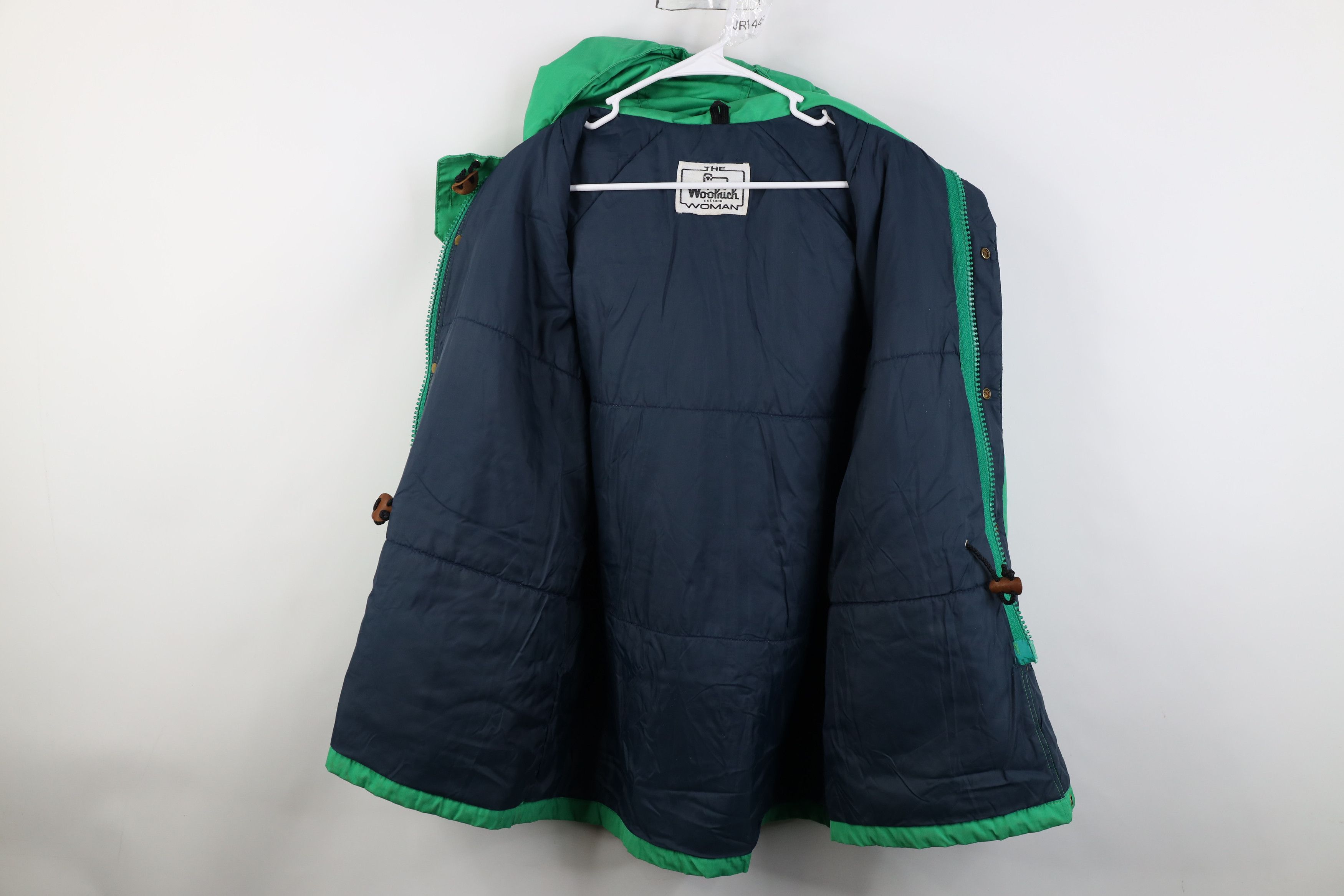 Woolrich Woolen Mills Vintage 70s Woolrich Hooded Parka Jacket Lime Green USA Size XL / US 12-14 / IT 48-50 - 9 Thumbnail
