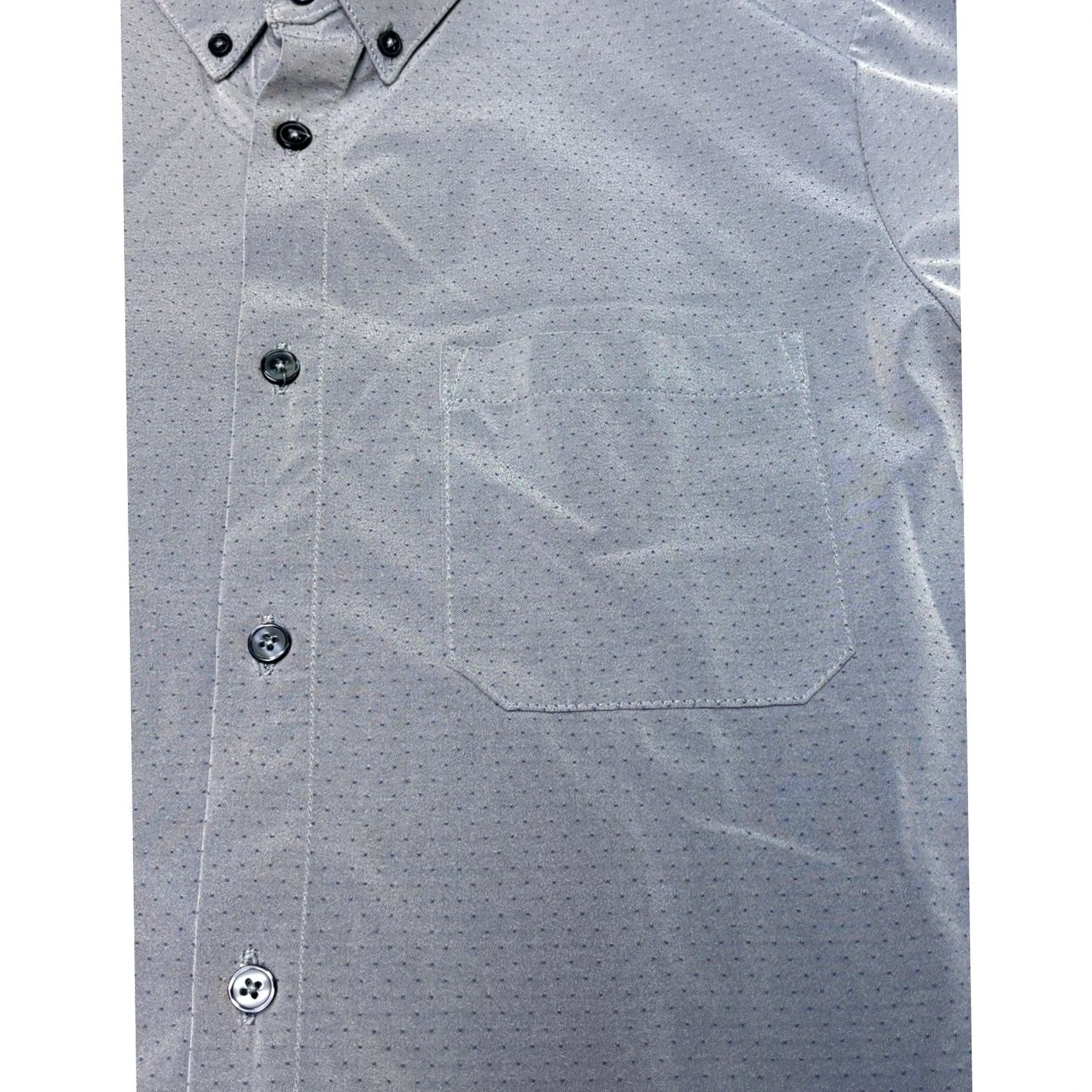Mizzen+Main Mizzen + Main Leeward Short Sleeve Button Down Shirt Mens Blue Micro Dot Trim Fit M Size US M / EU 48-50 / 2 - 2 Thumbnail