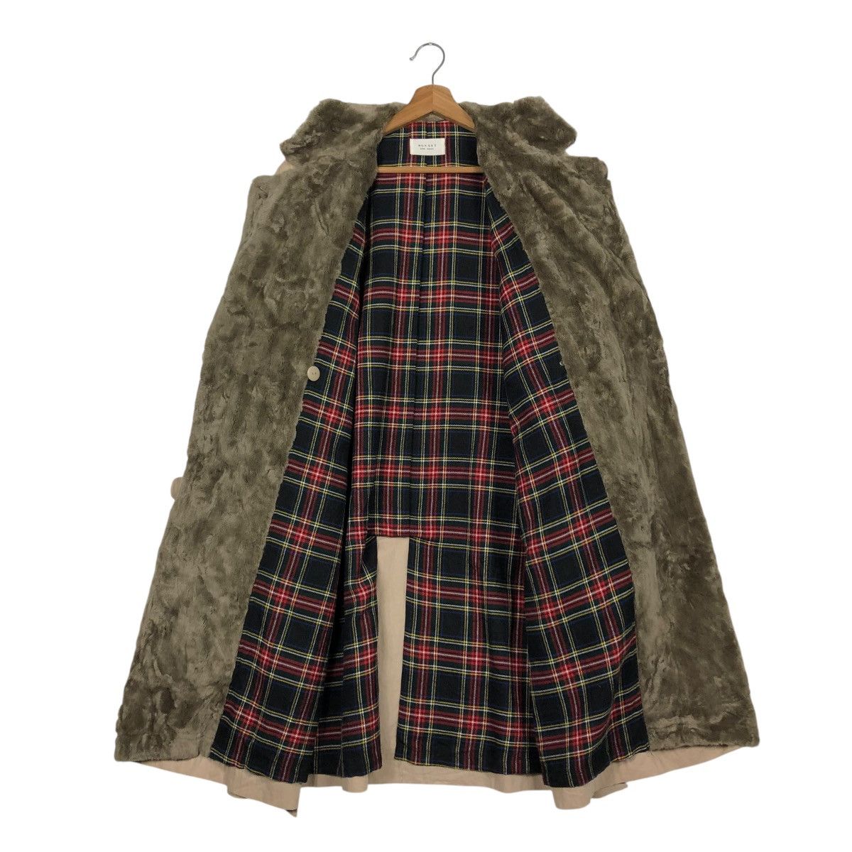 Japanese Brand 🔥VTG LONG JACKET MONGRE BLANKET TARTAN FUR ISSEY MIYAKE Size US M / EU 48-50 / 2 - 14 Thumbnail