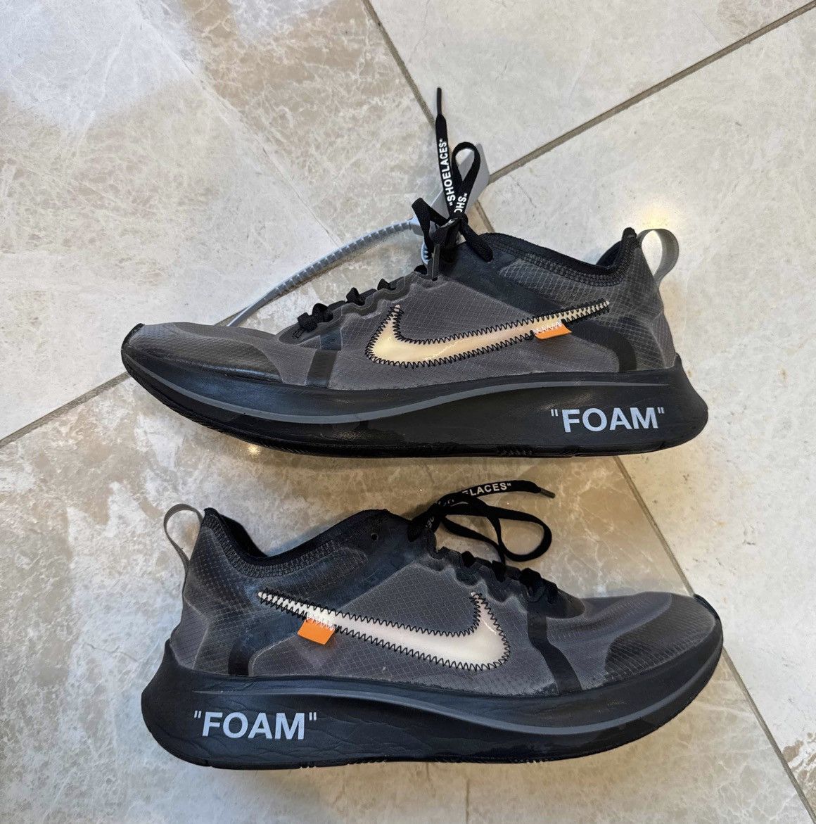 Nike × Off-White Off White x Nike Zoom Fly SP 'Black' Size US 11.5 / EU 44-45 - 1 Thumbnail