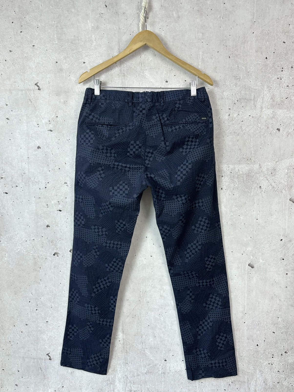 Scotch & Soda Scotch & Soda Printed Cotton Navy Straight Men’s Pants Size US 32 / EU 48 - 6 Thumbnail