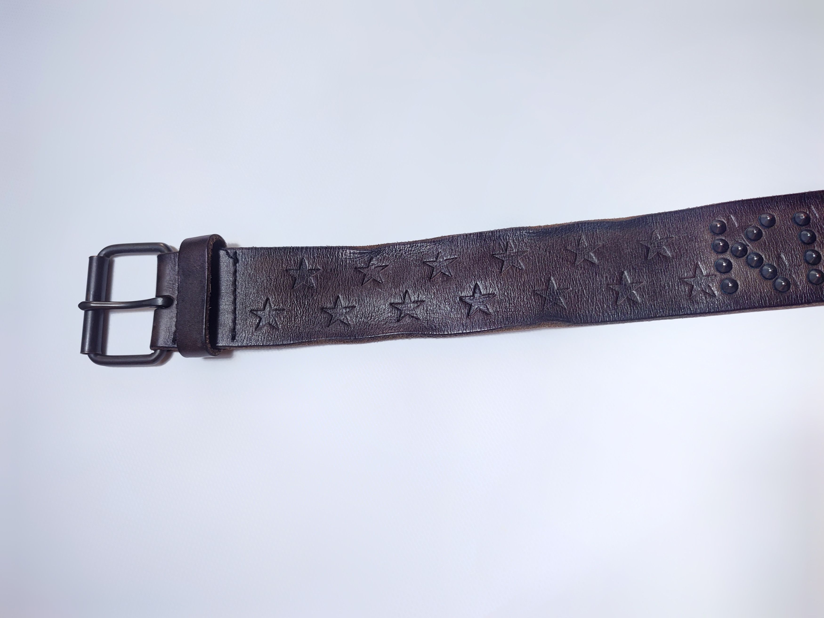 Allsaints Rare Allsaints Kids in America Spikes Punk Leather Belt Size ONE SIZE - 4 Thumbnail