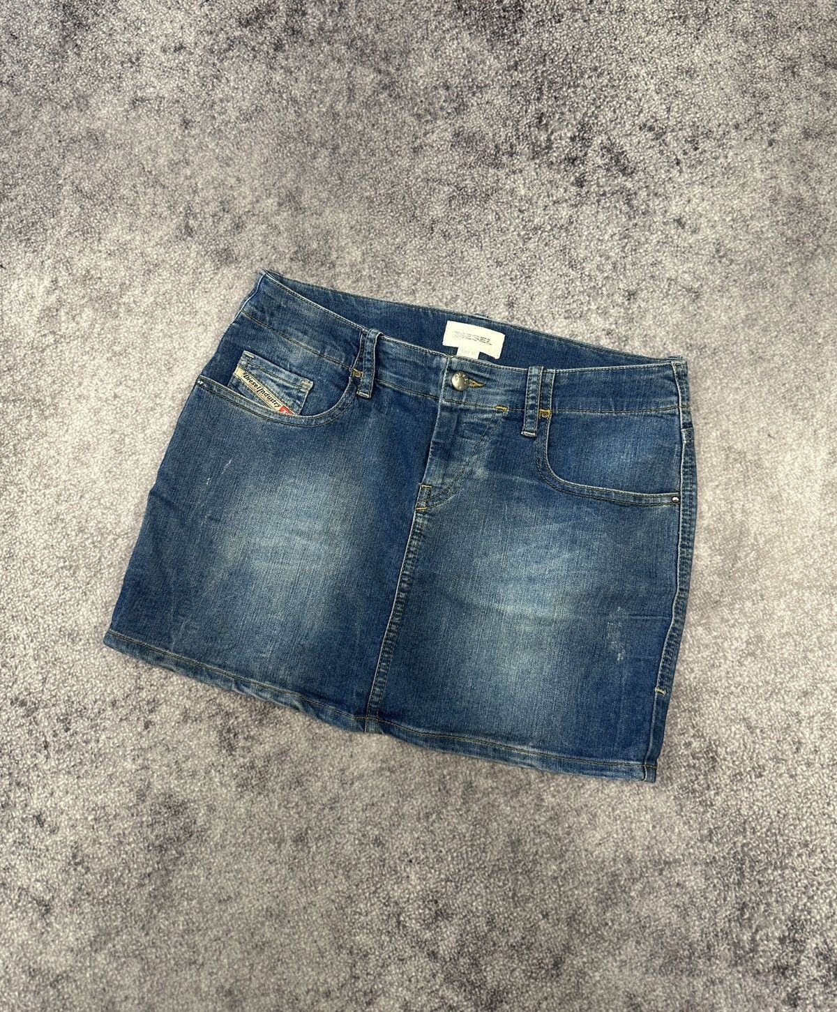 Diesel × Vintage Y2K Vintage Denim Mini Skirts Diesel Alt Streetwear Rare S Size 27" / US 4 / IT 40 - 1 Thumbnail