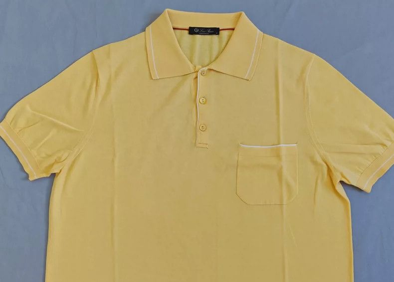 Loro Piana LORO PIANA Men's knit polo shirt short sleeves Size US M / EU 48-50 / 2 - 2 Thumbnail