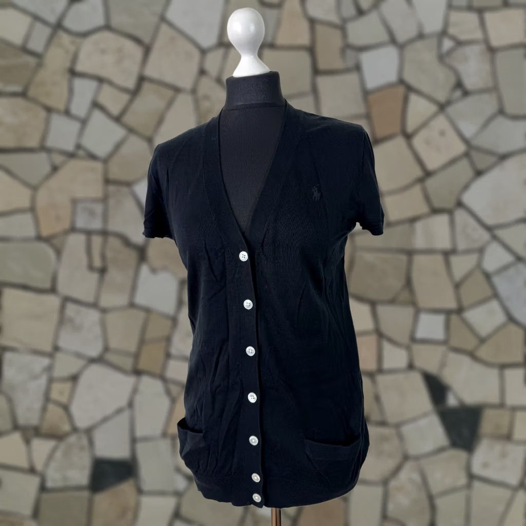 Ralph Lauren Ralph Lauren womens cotton cardigan Size L black short sleeve Size S / US 4 / IT 40 - 1 Thumbnail