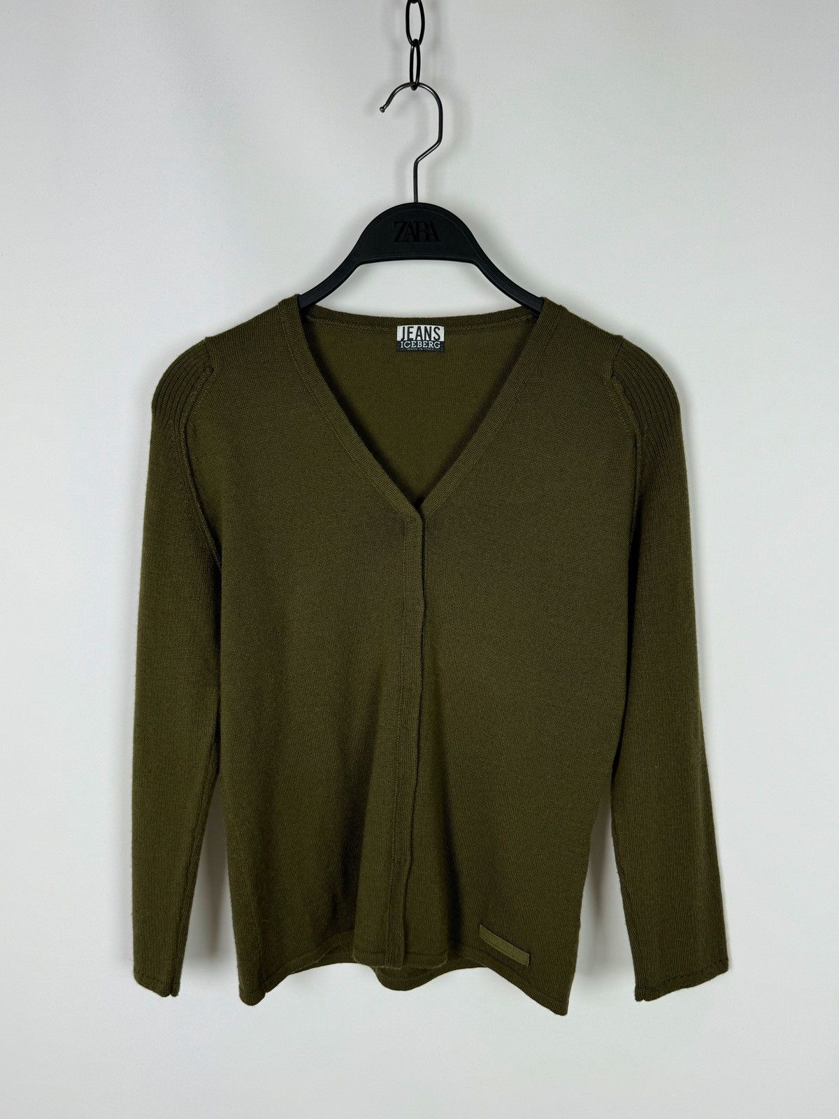 Iceberg Iceberg Jeans Wool Green Cardigan Size S / US 4 / IT 40 - 3 Thumbnail